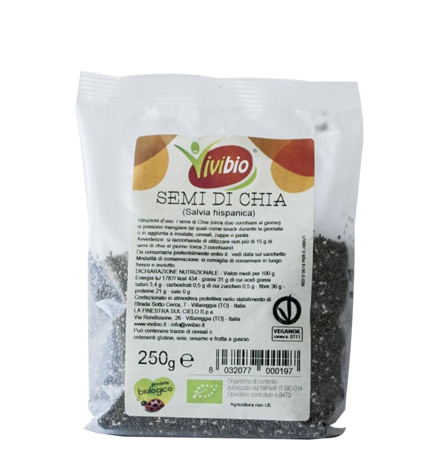 Vivibio Vivibio Chia Seeds - 250g - 6 Count