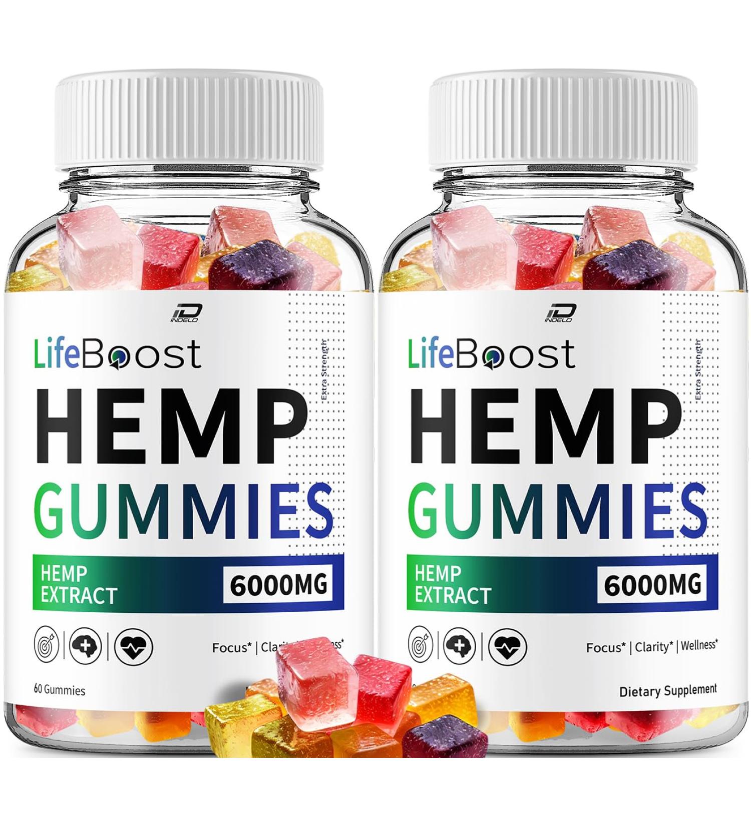 Life Boost Hemp Gummies - with Hemp Seed Extract LifeBoost Hemp Gummies Tinnitus Herbal Supplement Health and Wellness Support All Natural Life Boost Hemp Gummy (2 Pack - 120 Gummies)