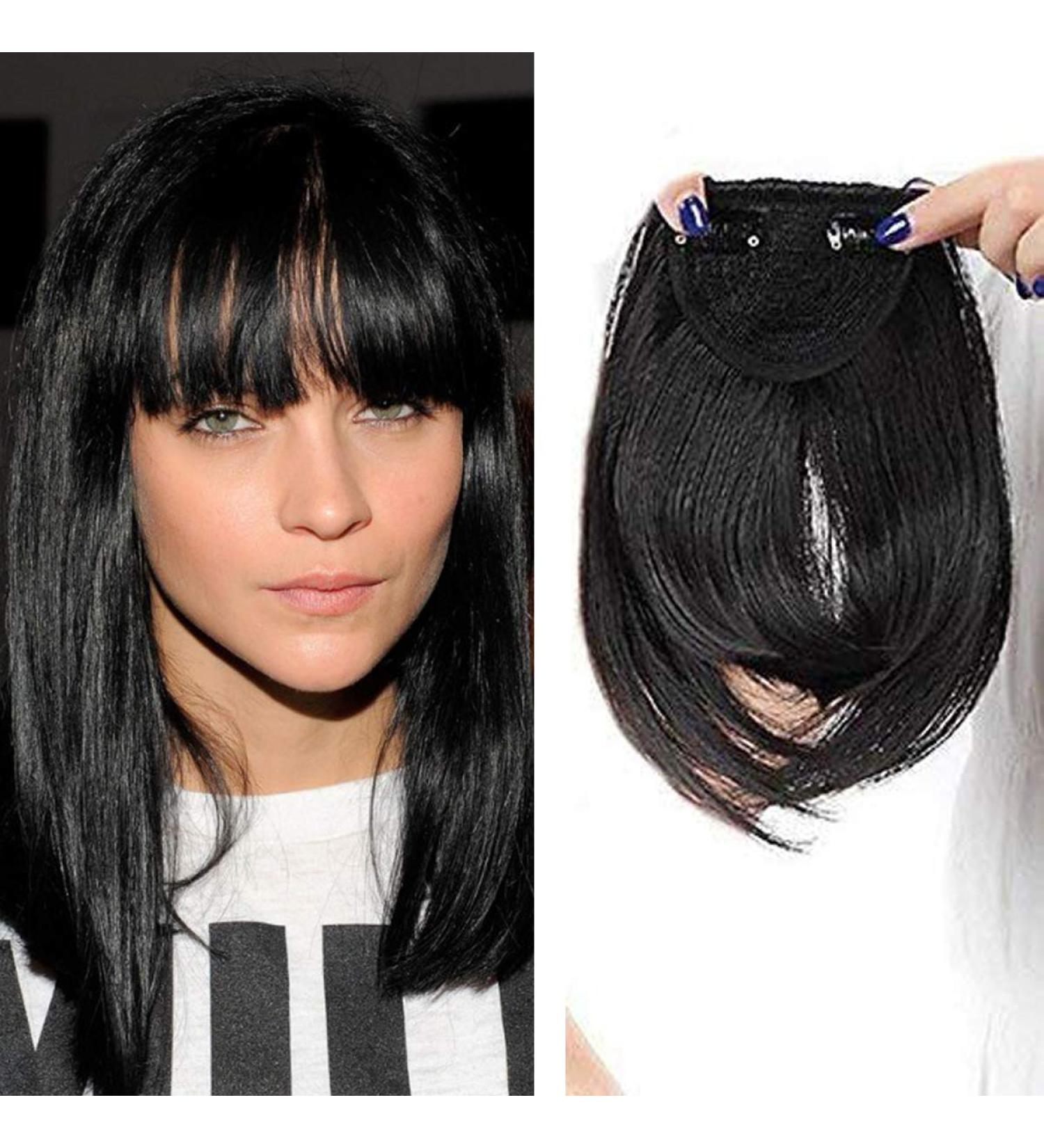 SEGO Clip-in Pony Hairpiece Extensions - Natural Black Fringe Bangs One Piece Hair Extension | Realistic Look for Effortless Style - Buy Online on GoSupps.com