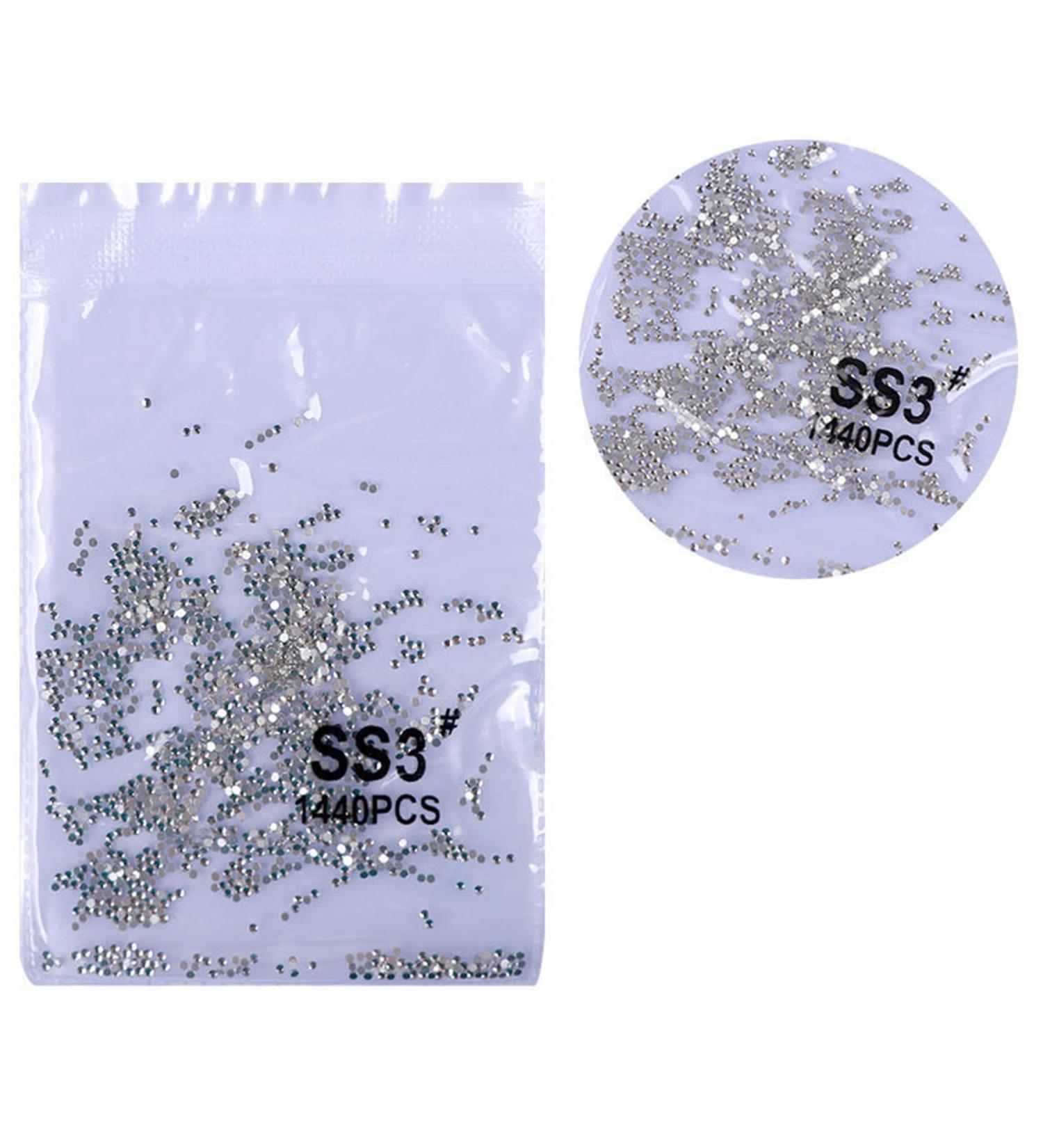 FEIlei 1440Pcs Crystal Flat Back Round Shape Rhinestones Mixed Nail Gems Gemstones Kits - Buy Online on GoSupps.com