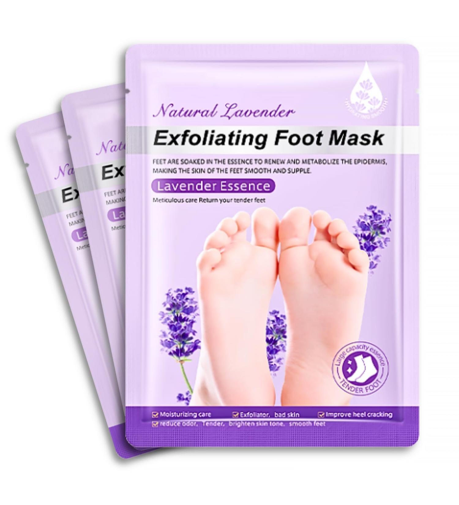 3 Pairs Exfoliating Foot Peel Mask Moisturizing Care Foot Mask Socks Foot Peel Socks Callus Remover for Feet Repair Heels Removes Dry Dead Skin Cracked Heel for Baby Soft Feet- Lavender - Buy Online on GoSupps.com