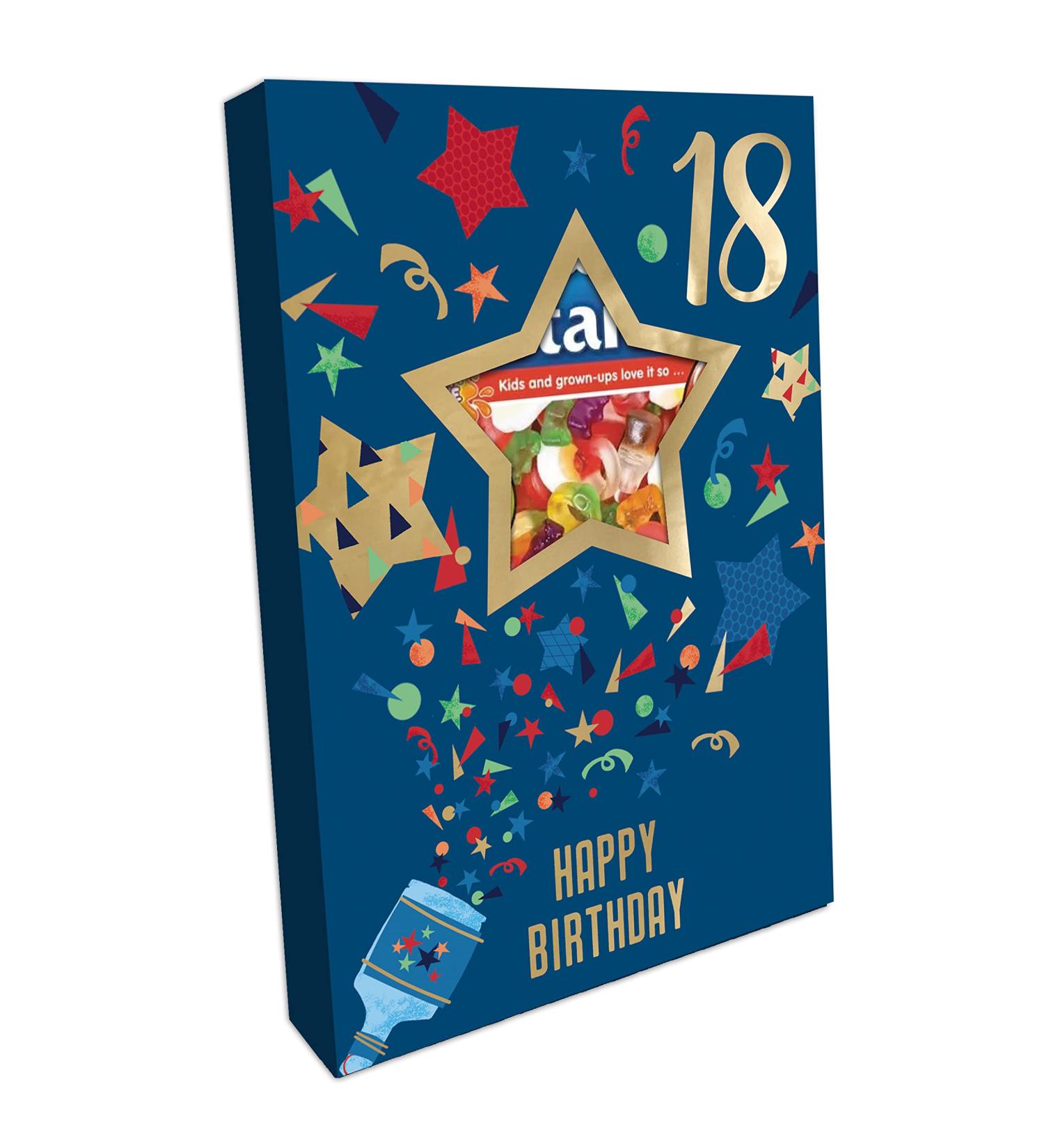 Sweet Celebrations Party Boys 18th Birthday Card Includes Sweets Gift Inside! SCE046 18th Birthday Boys