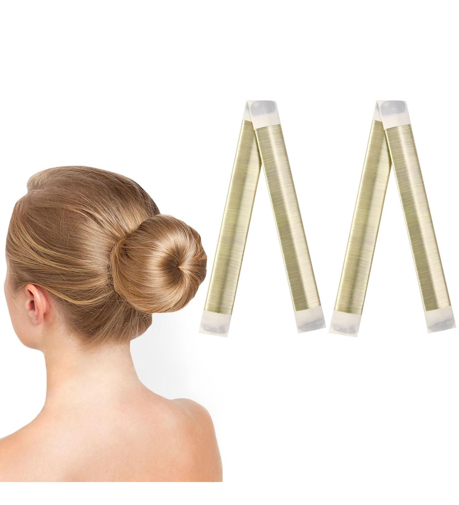 URAQT Hair Bun Shaper 2Pcs - Easy Donut Bun Maker for French Twist & Ballet Hairstyles - Stylish Hair Styling Accessories for Girls & Women in Beige - Buy Online on GoSupps.com