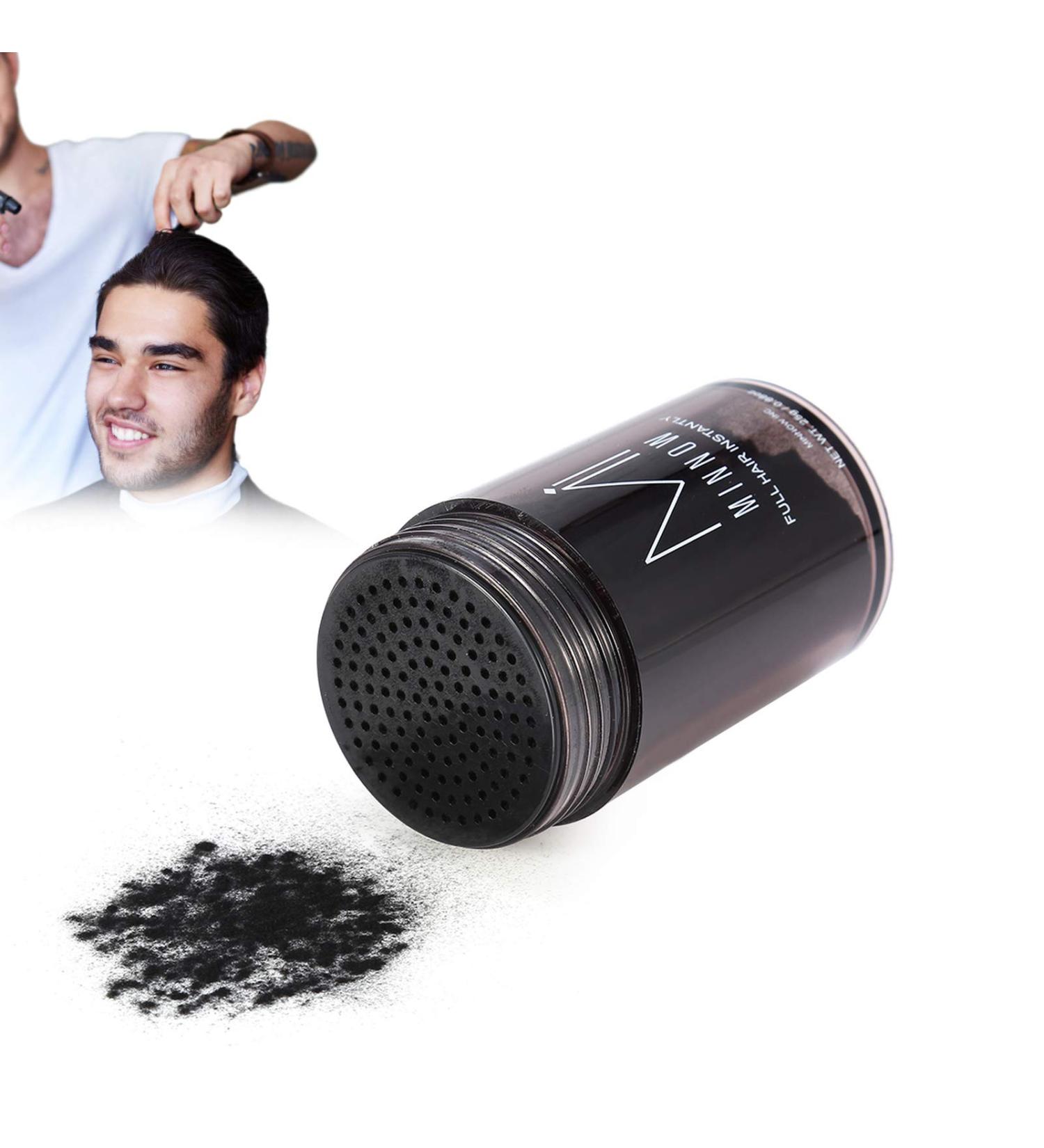Hair Building Fibers Powder for Women & Men - Baldness Concealer - Thickening Hair Fibers - Black - Buy Online on GoSupps.com