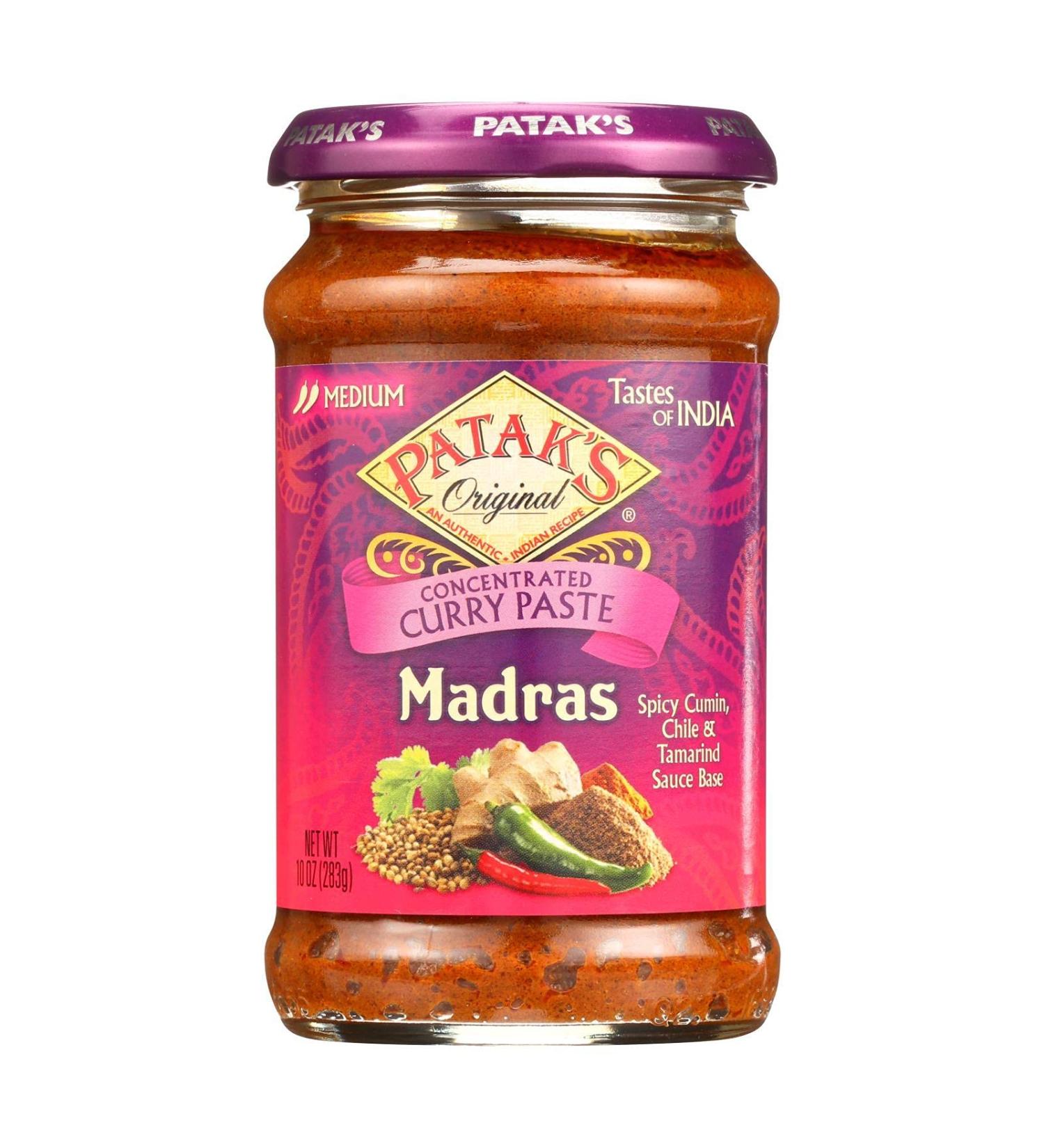 Patak's Madras Curry Paste (Cooking Sauce), 10 Ounces (Case of 6)