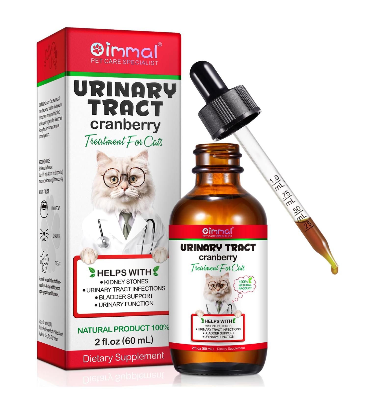Urinary Support for Cats - Natural Supplement for Kidney Stones Bladder Health & UTI Prevention - Promotes Urinary Function & Normal pH - 2.02fl oz - Buy Online on GoSupps.com