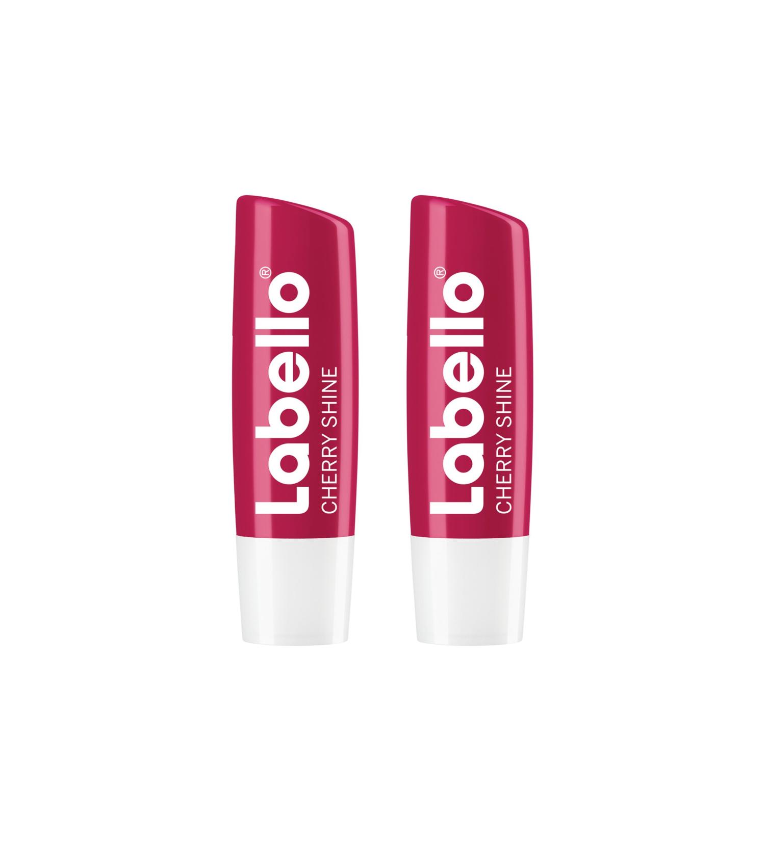 Labello Lippenpflege Fruity Shine Cherry 2Pack (2 x 5 ml) - Moisturizing Lip Balm for Smooth Shiny Lips | Buy Internationally - Buy Online on GoSupps.com
