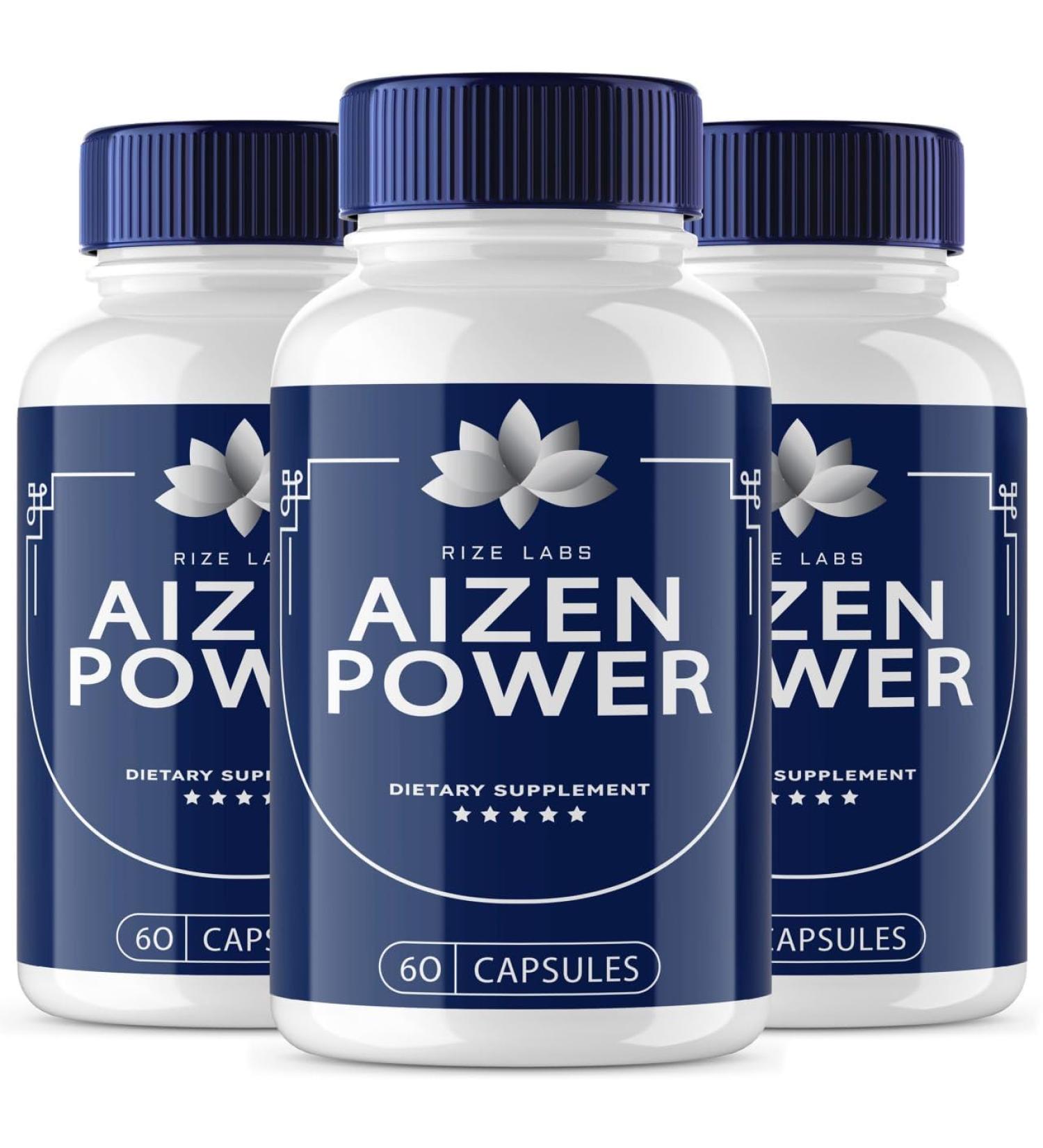 Buy Aizen Power for Men - 3 Pack Natural Male Supplement for Energy & Performance | AizenPower 24 Vitamin Reviews (180 Capsules - Buy Online on GoSupps.com