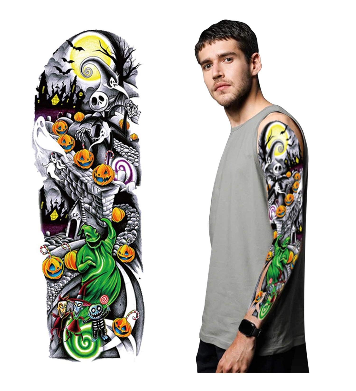Konsait Nightmare Before Christmas Full Arm Temporary Tattoos - 12 Sheets - Buy Online on GoSupps.com