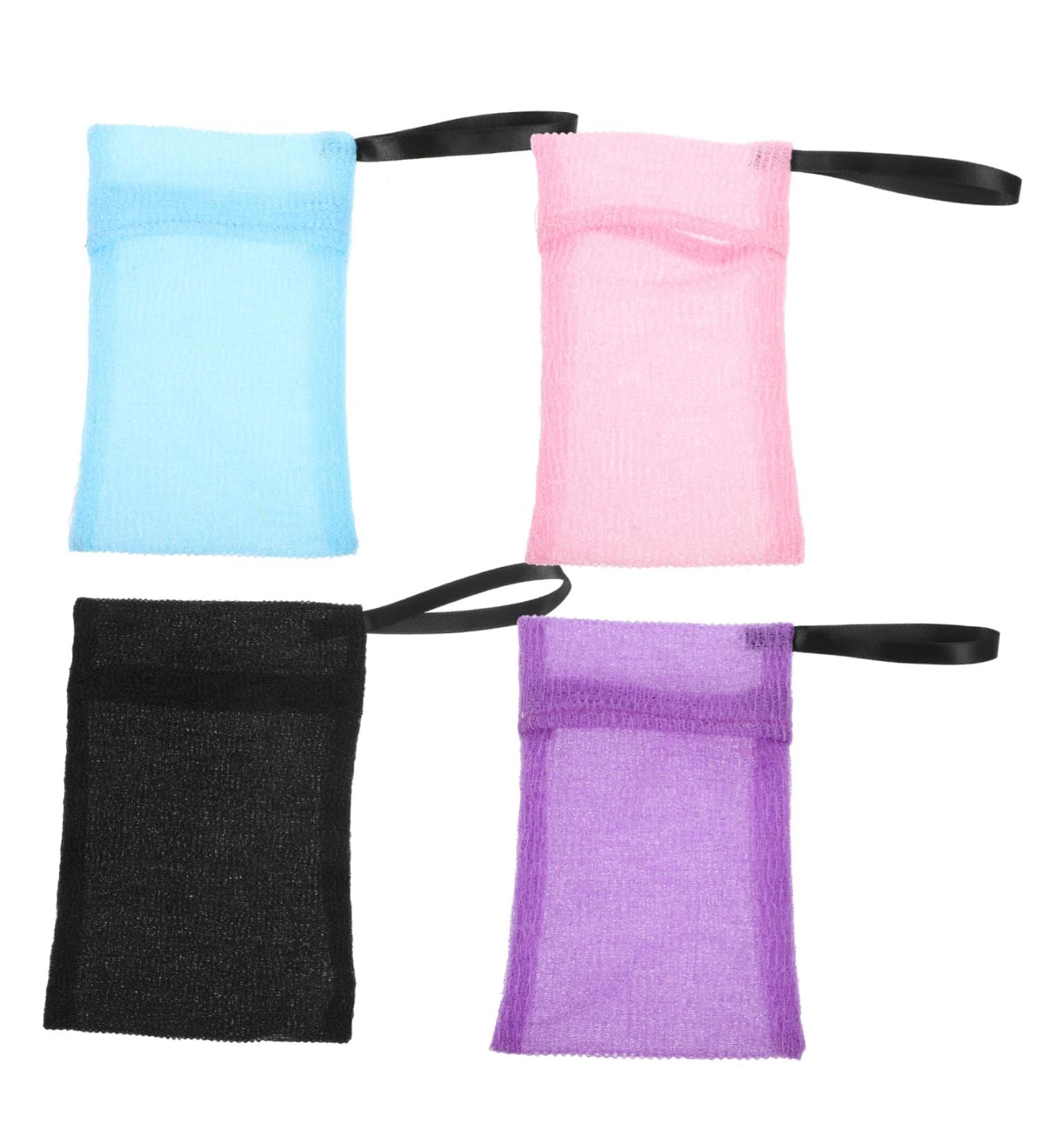 Baluue 4pcs Soap Bag Soap Holder Soap Bar Storage Soap Pouch for Shower Soap Net Shampoo Bar Bag Nylon - Buy Online on GoSupps.com
