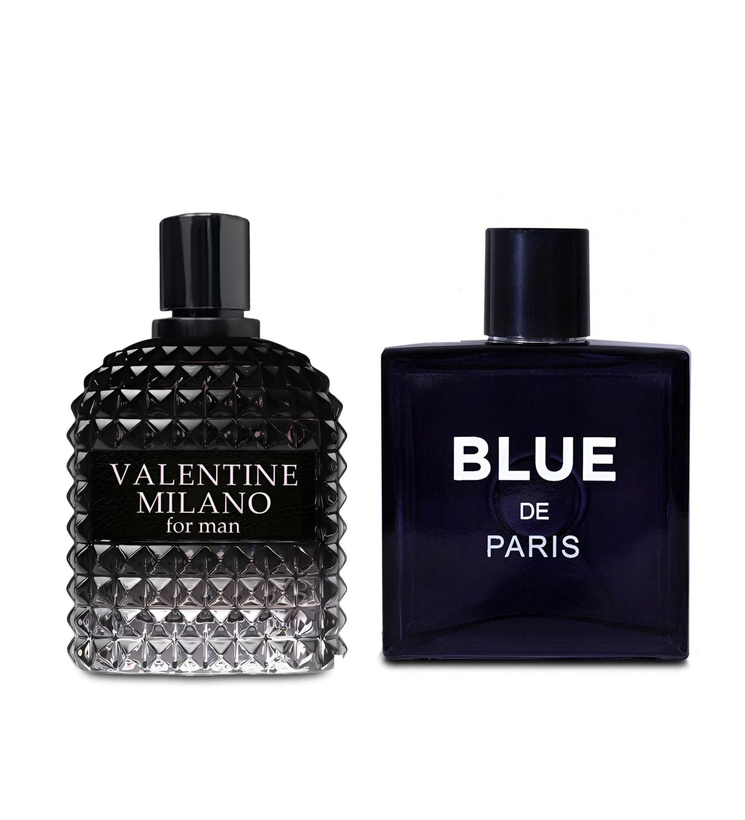2PCS Valentine Milano/Blue De Paris Eau De Toilette for Men-Fresh Romantic Scent Perfume for Men 3.4 Fl Oz Each Mens Cologne For All Skin Daily Used MilanoMen/Blue De Paris - Buy Online on GoSupps.com