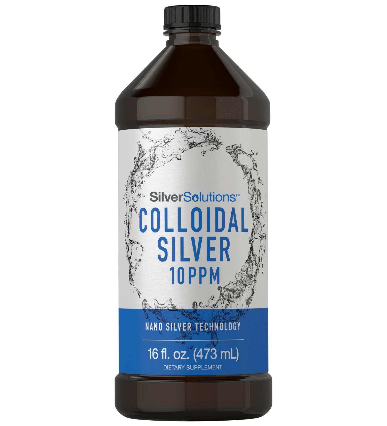 Carlyle Colloidal Silver 10 PPM | 16 fl. Oz | Nano Silver Technology | Vegetarian Non-GMO Gluten-Free Supplement | Shop Internationally - Buy Online on GoSupps.com