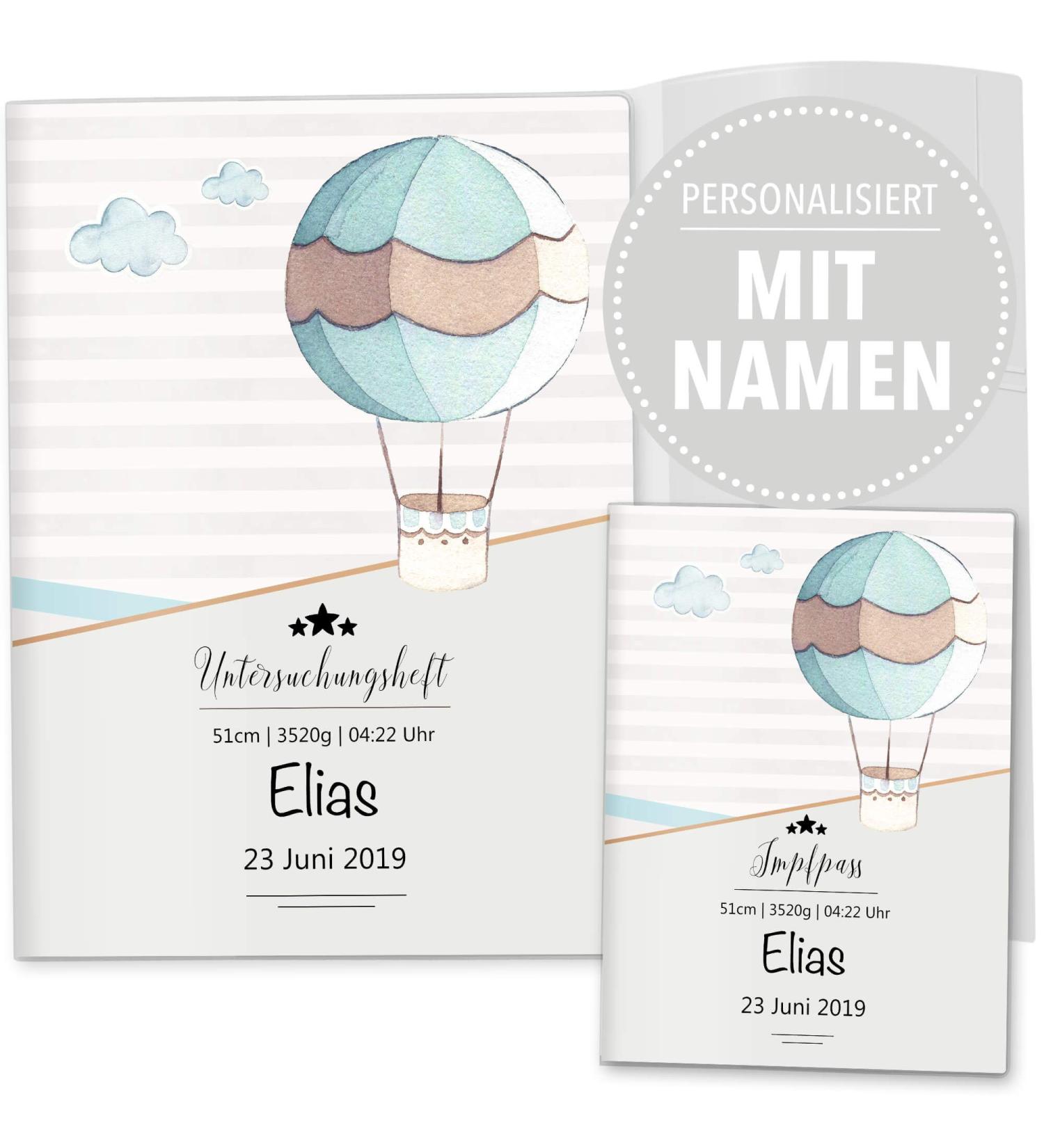 OLGS U-Book & Vaccination Pass Cover Set | Personalized 3-Part Hot Air Balloon Design | Ideal Gift for Transport & Examination Needs - Buy Online on GoSupps.com