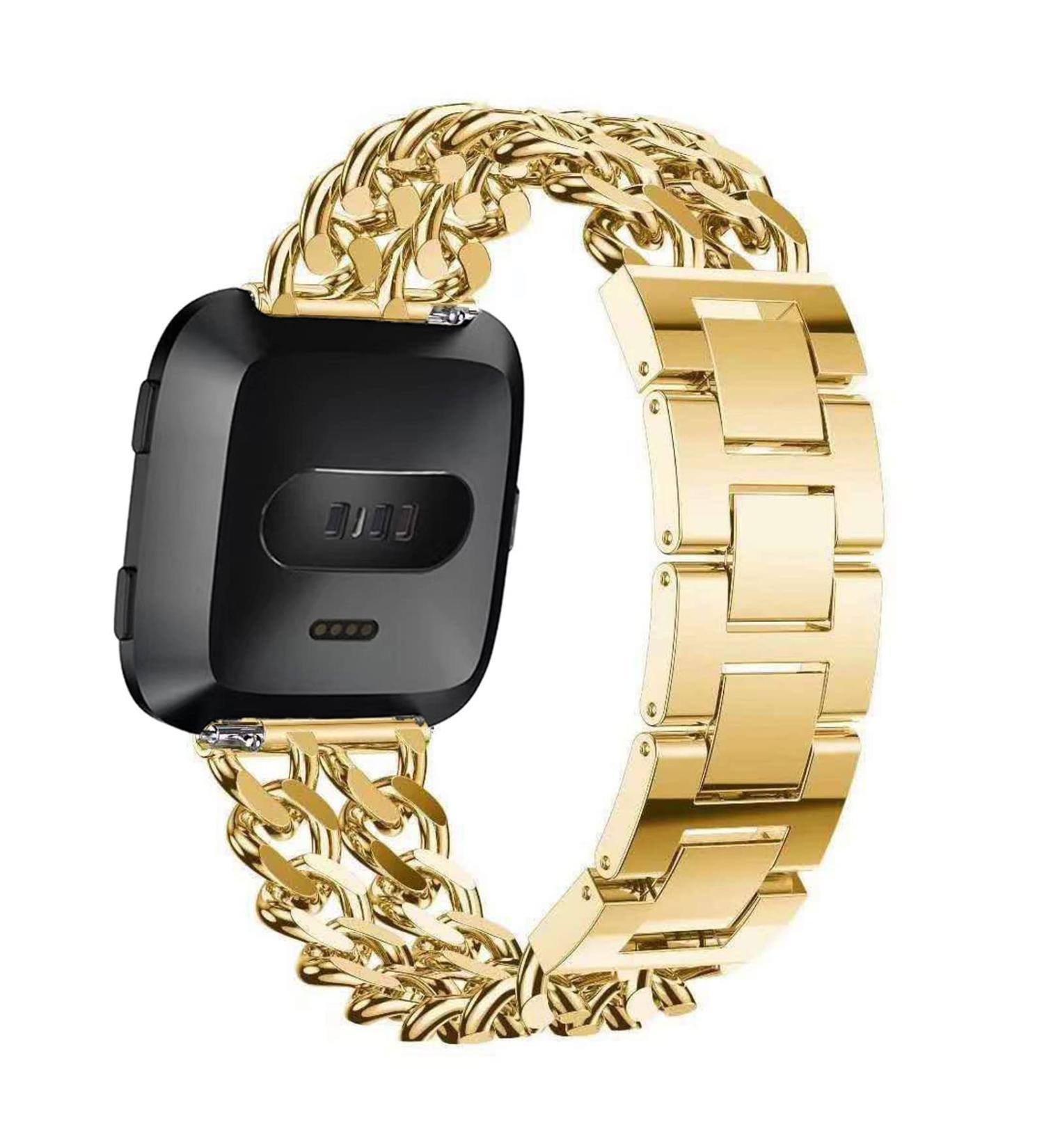 MVRYCE VERSA 4 Adjustable Stainless Steel Bracelet Quick Lock Business Smart & Breathable Sports Bracelet for VERSA 3/4 Scythe 2/Gold - Buy Online on GoSupps.com