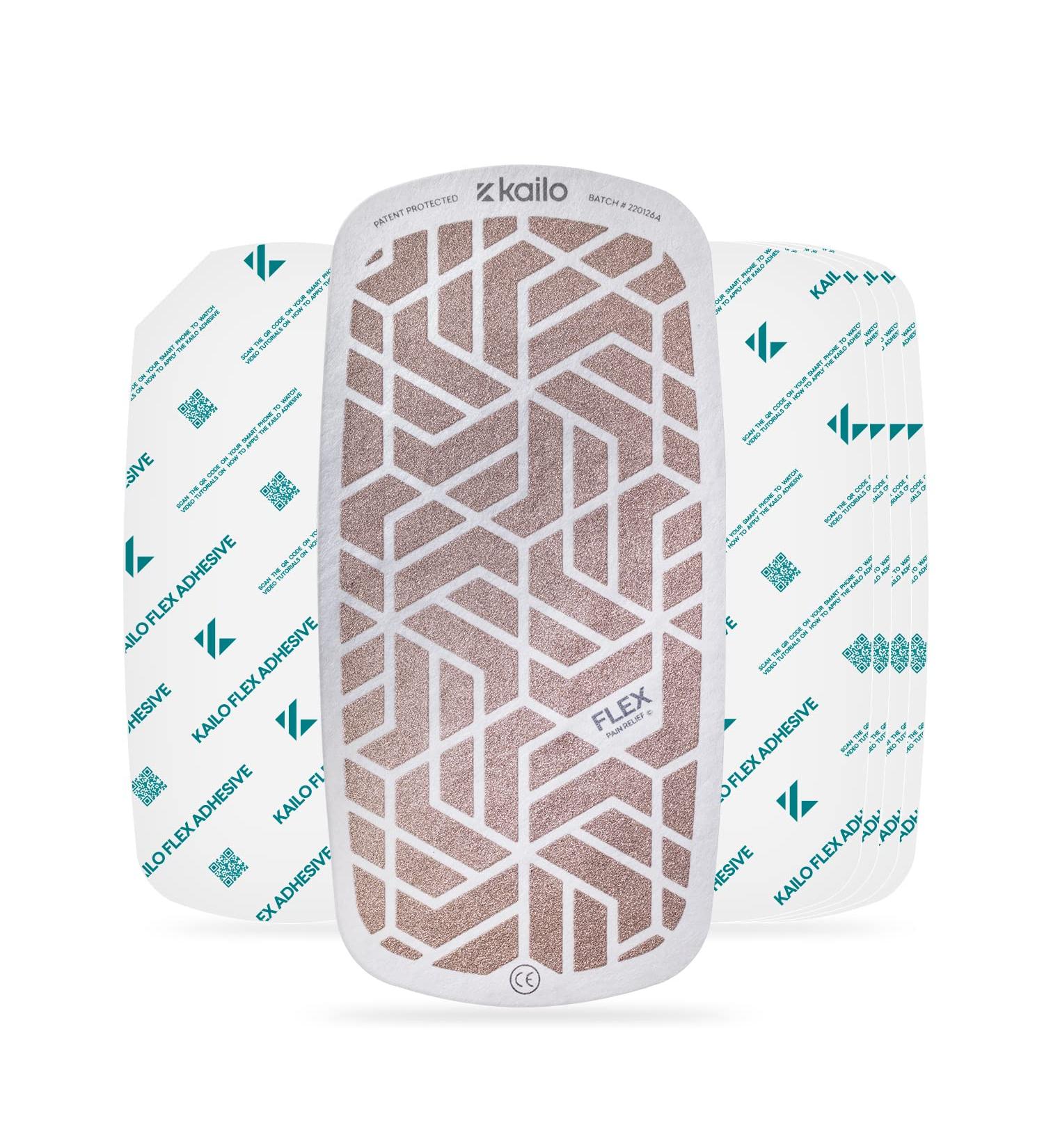 Kailo Flex Patch for Foot and Knee Discomfort Relief - Flexible Muscle Pain Relief - 1 Flex Patch + 5 Adhesives - Buy Online on GoSupps.com