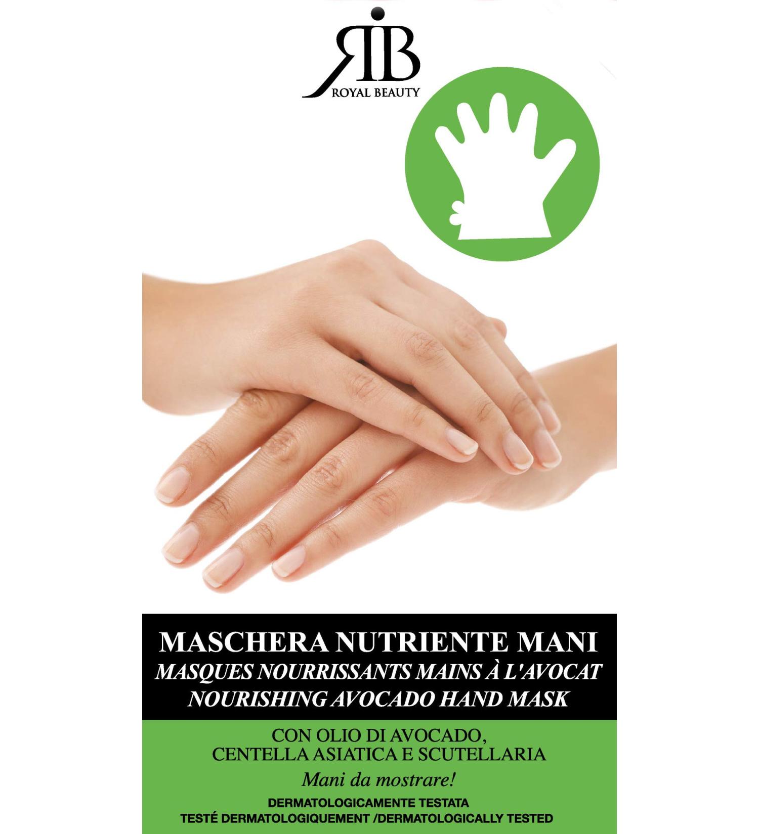 Royal Beauty AVOCADO NOURISHING HAND MASKS - PRE GLOVES WITH CARE - AVOCADO OIL MOISTURIZES HANDS - ASSOFTS SKIN AND CUTICLES - ROYAL BEAUTY - Buy Online on GoSupps.com