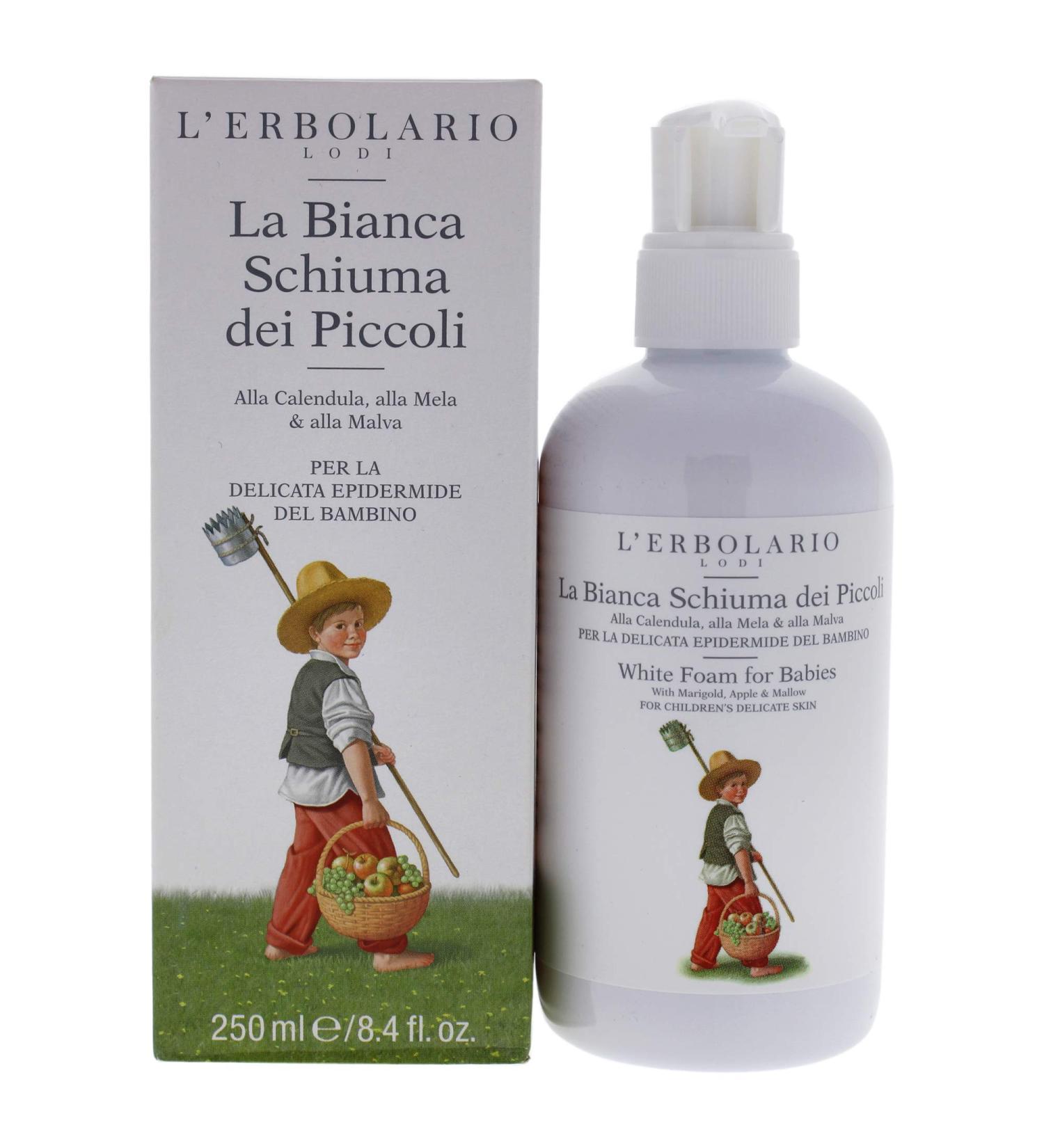 White Foam For Babies by LErbolario for Kids - 8.4 oz Foam