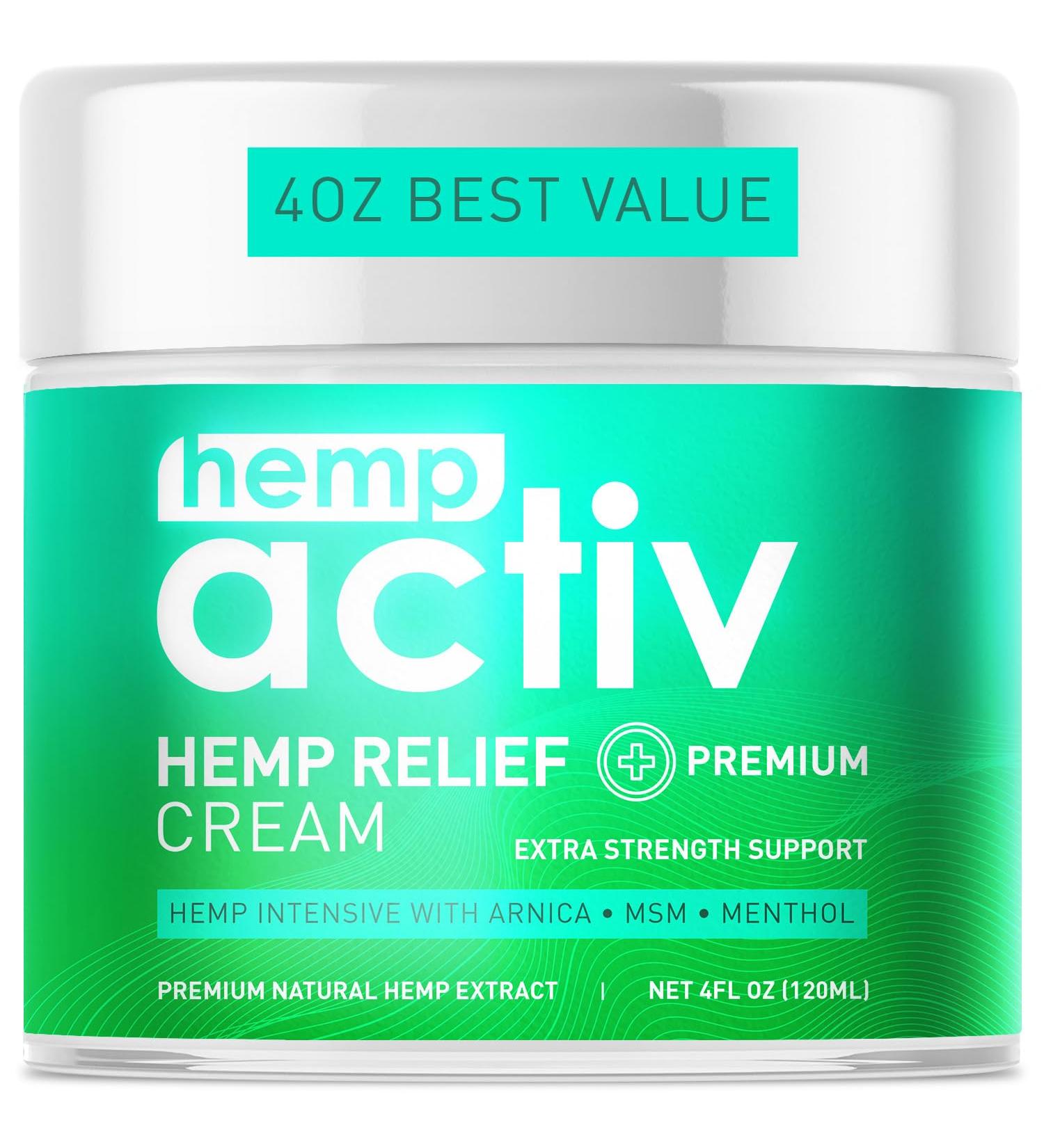 Cooling Hemp Cream Menthol, MSM & Arnica Fast-Absorbing, Non-Greasy Formula for Muscles & Joints 4oz Best-Value Size 4 Ounce (Pack of 1) - Buy Online on GoSupps.com