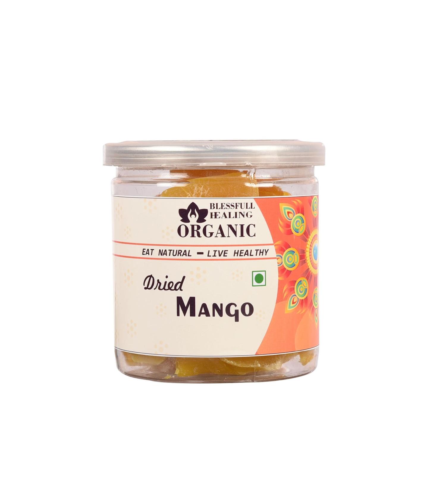 Blessfull Healing Organic Dried Mango 300 Gram Airtight Container (Packing May Vary) - Buy Online on GoSupps.com