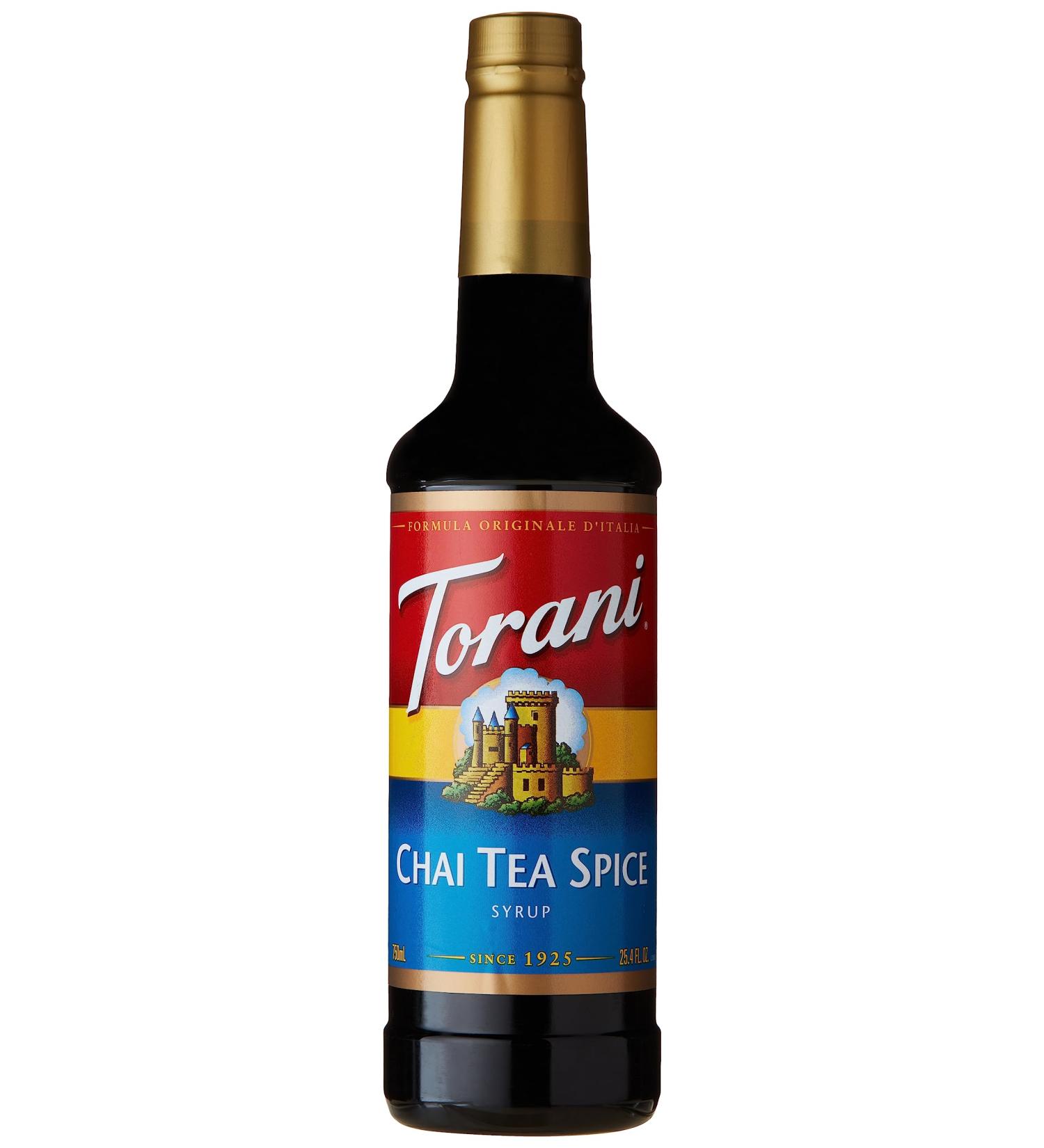Torani CHAI TEA SPICE SYRUP PET (PLASTIC) BOTTLE 750ML - Buy Online on GoSupps.com