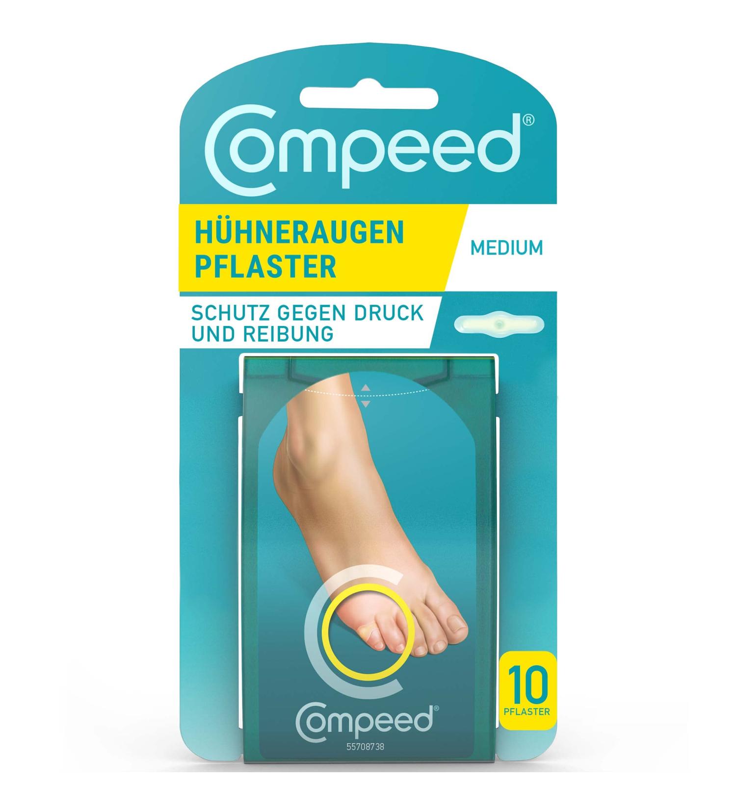 Buy Compeed Chicken Paving Medium - Hydrocolloid Pads for Foot Care | 10 Pieces | Instant Relief for Chicken Eyes - Buy Online on GoSupps.com