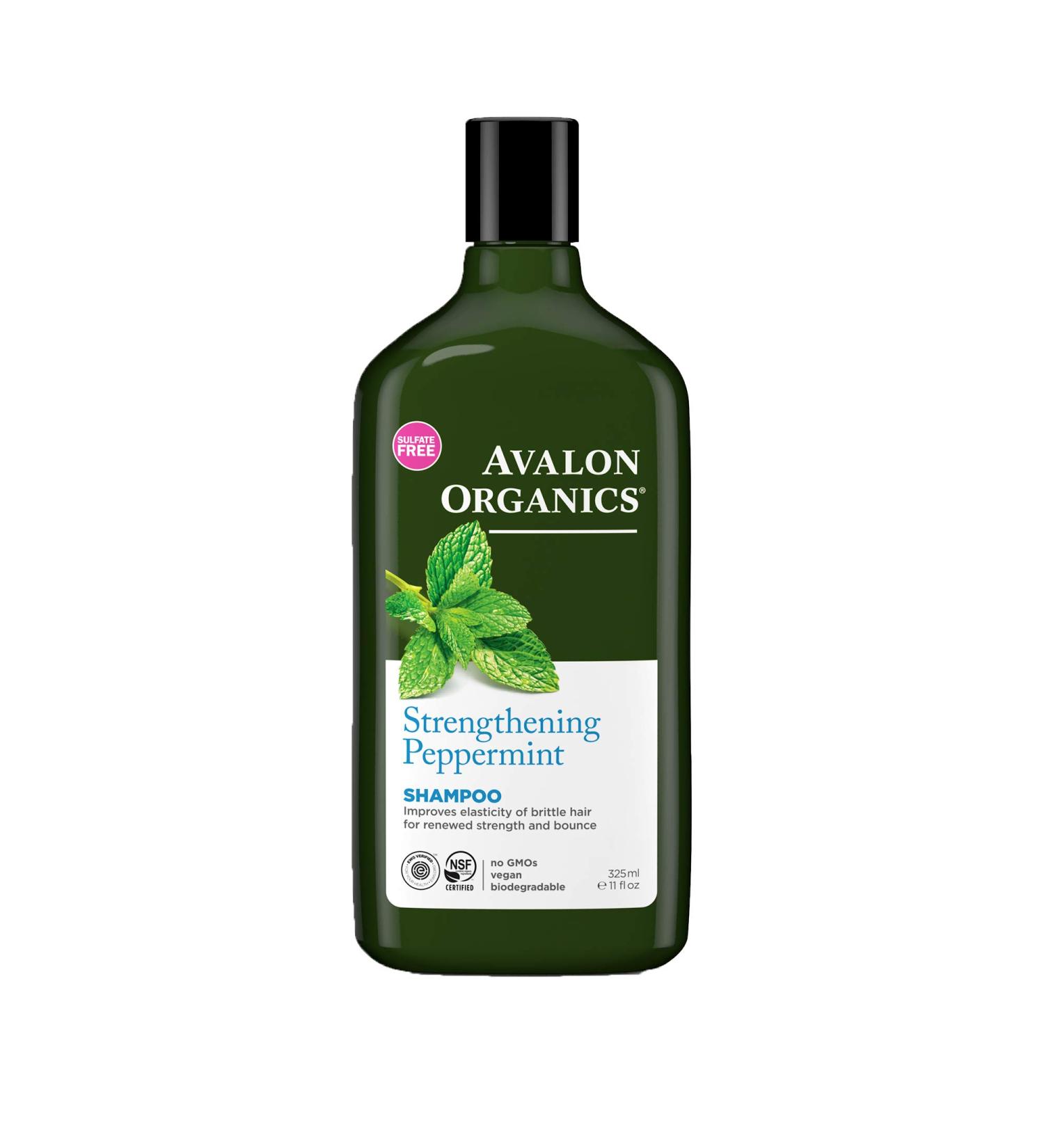 Avalon Organics Strengthening Peppermint Shampoo 11 oz. (Pack of 3) - Nourishing Hair Care Set - Buy Online on GoSupps.com