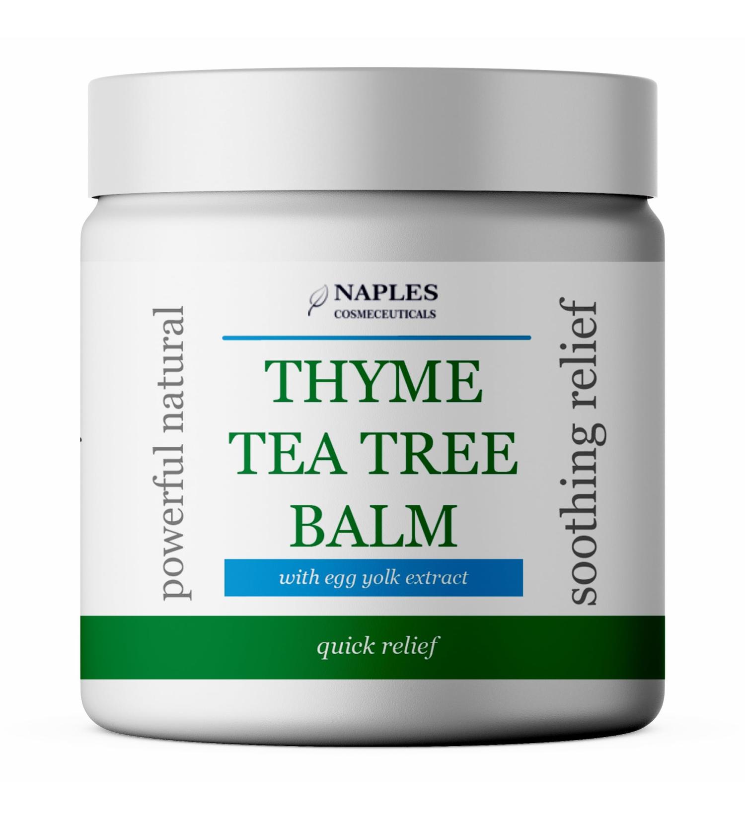 Thyme & Tea Tree Oil Balm for Cystic Acne Relief - Soothing Salve for Irritations Eczema & Psoriasis - 2 Ounce Pack - Buy Online on GoSupps.com