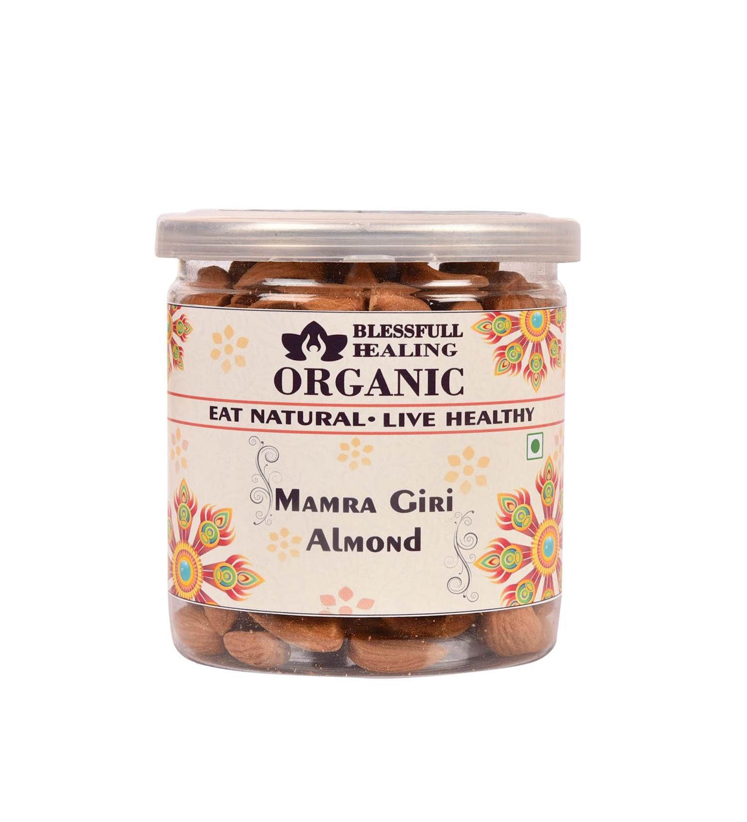 Blessfull Healing Organic Mamra Giri 250 Gram Airtight Container (Packing May Vary)