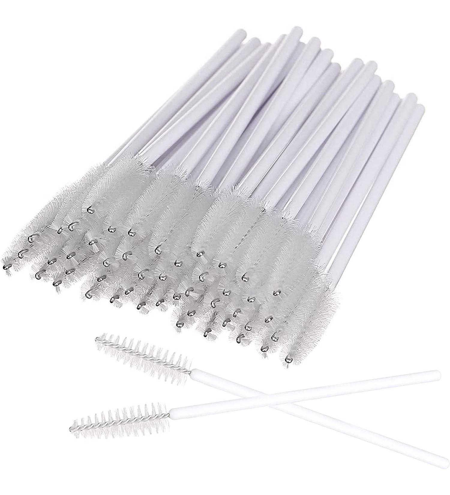 XZEIT Mascara Wands 100Pcs Disposable Eyelash Brushes Eye Lash Eyebrow Brow Applicator Spoolie Micro Brush mascara applicator Cosmetic Makeup Brush Tool Kits (White 100pcs) - Buy Online on GoSupps.com