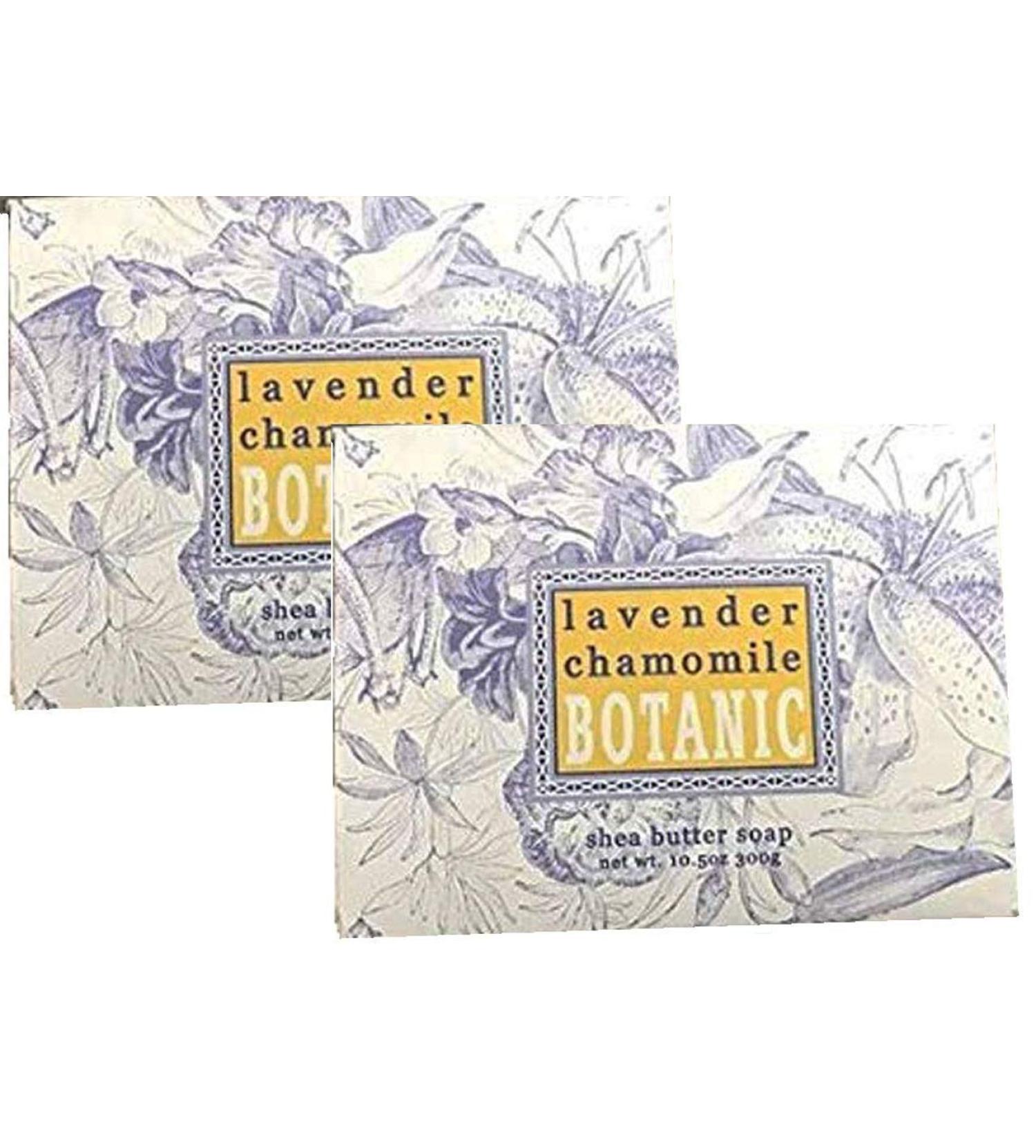 Greenwich Bay Trading Company Set of Two 10.5 oz Shea Butter Soap Bars (Lavender Chamomile)