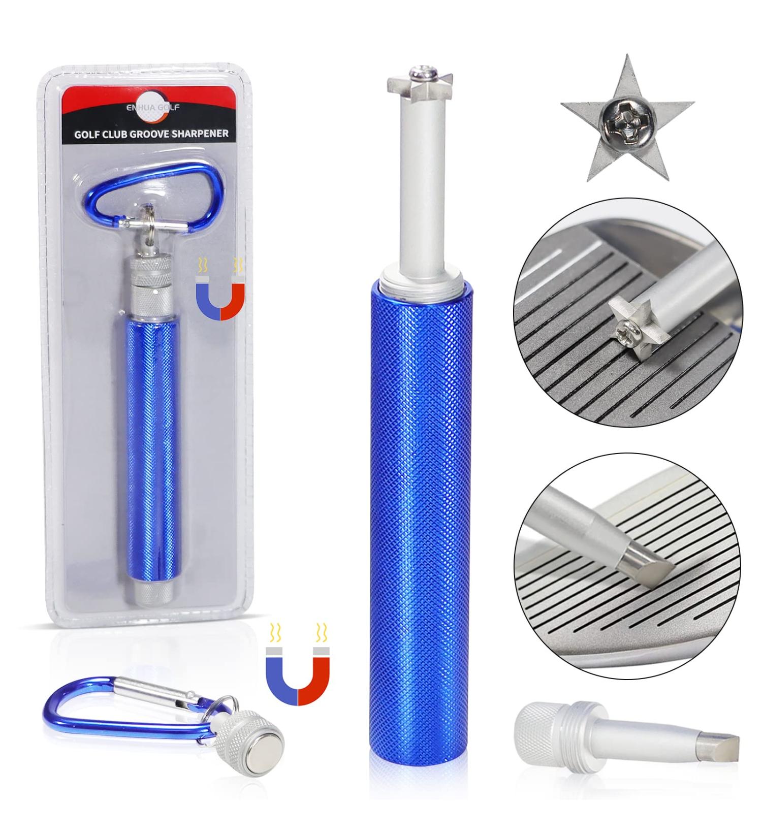 ENHUA Golf Club Groove Sharpener with Magnetic Connection Design - Blue - Buy Online on GoSupps.com