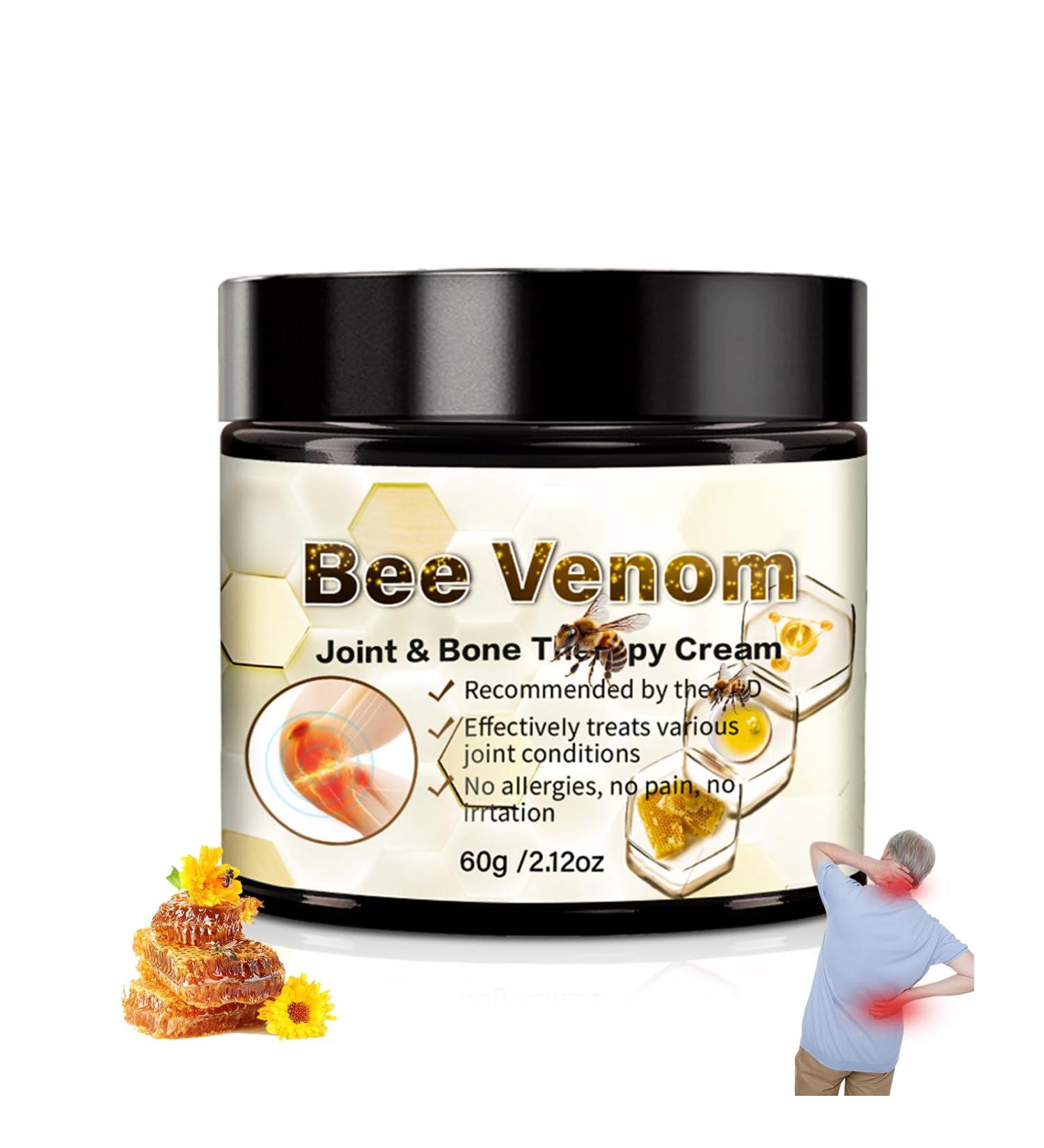 YILEST Bee Venom Cream for Muscle & Joint Comfort Soothing Cream for Back Neck Hands Knees & Feet Fast Absorbing Easy to Use - Buy Online on GoSupps.com