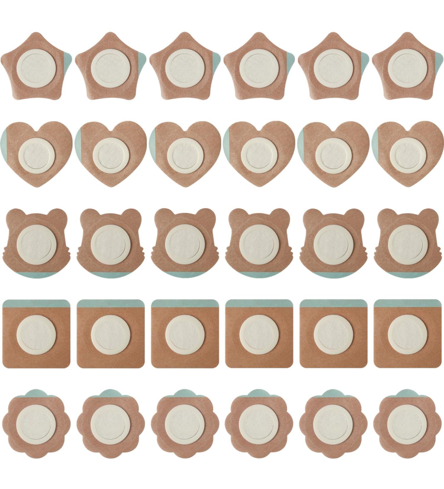 Joygoodta Castor Oil Belly Button Patch 30Pcs Moisture Absorbent Self Adhesive Castor Oil Patches No Wash & Breathable Mix Shape Skin Color - Buy Online on GoSupps.com