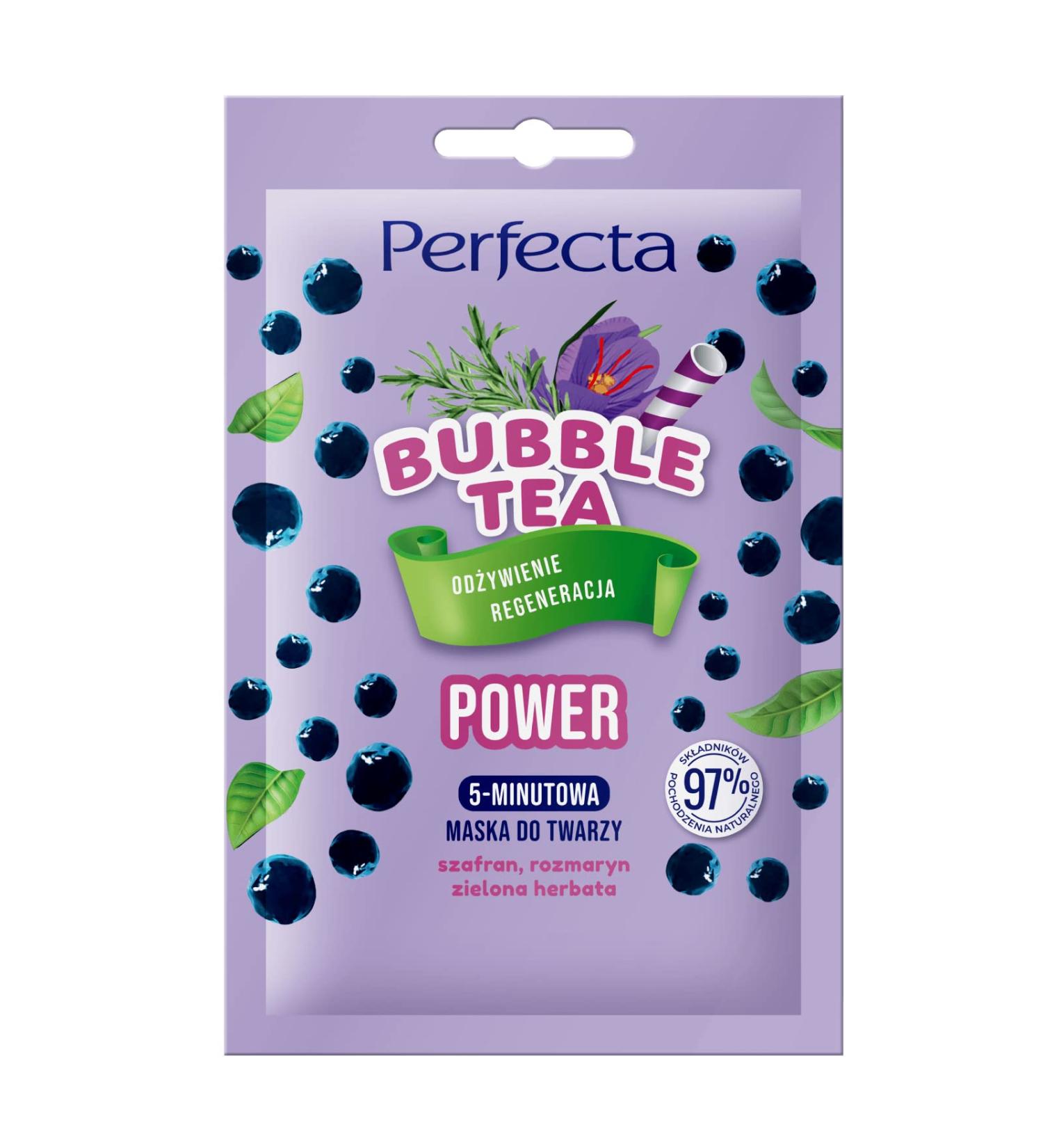 Perfecta Bubble Tea POWER Masque facial de 5 minutes Th vert 10 ml (Lot de 1)