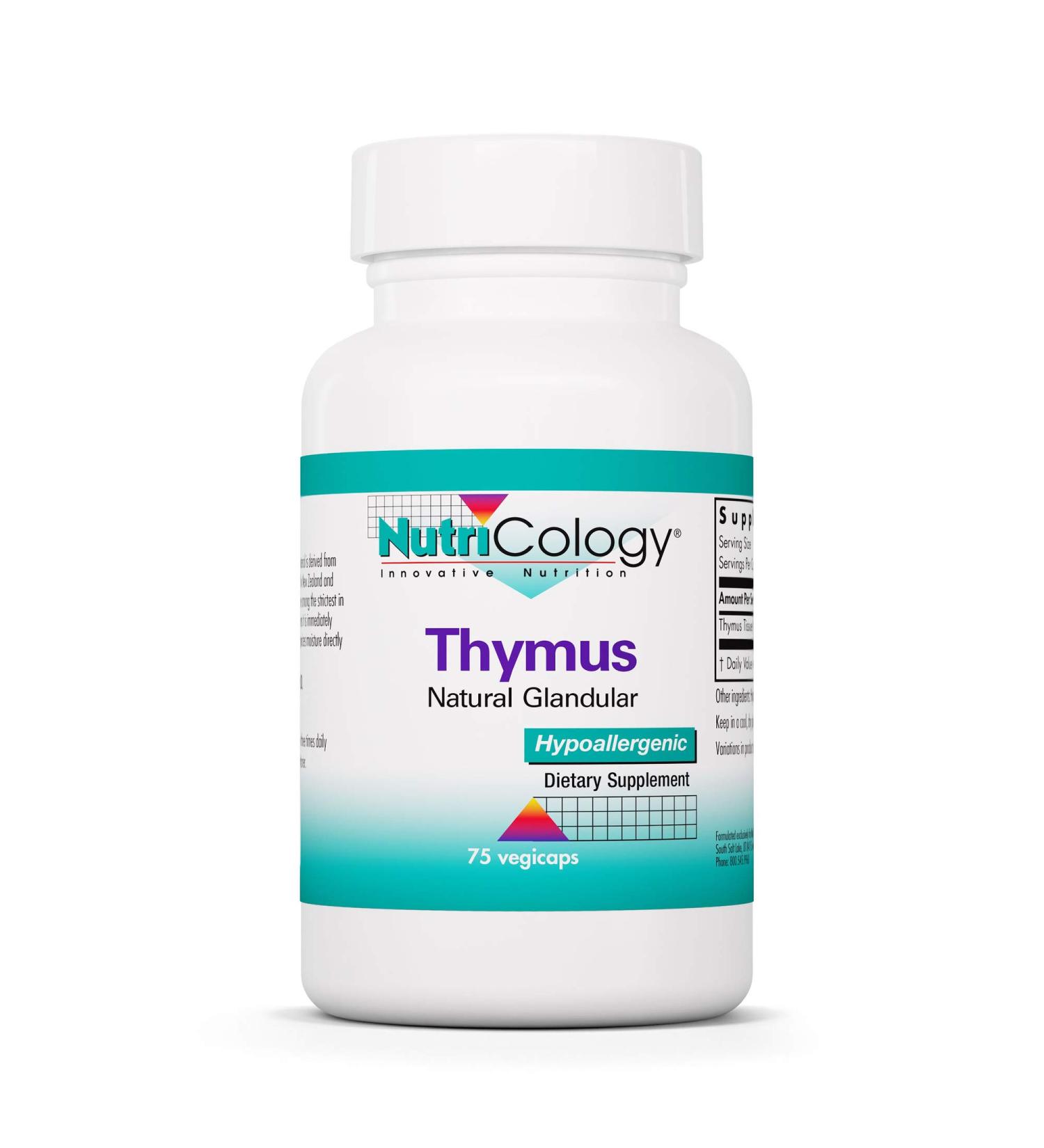Nutricology Thymus 75 Vegicaps - Immune Support & Health Supplement - Buy Online on GoSupps.com