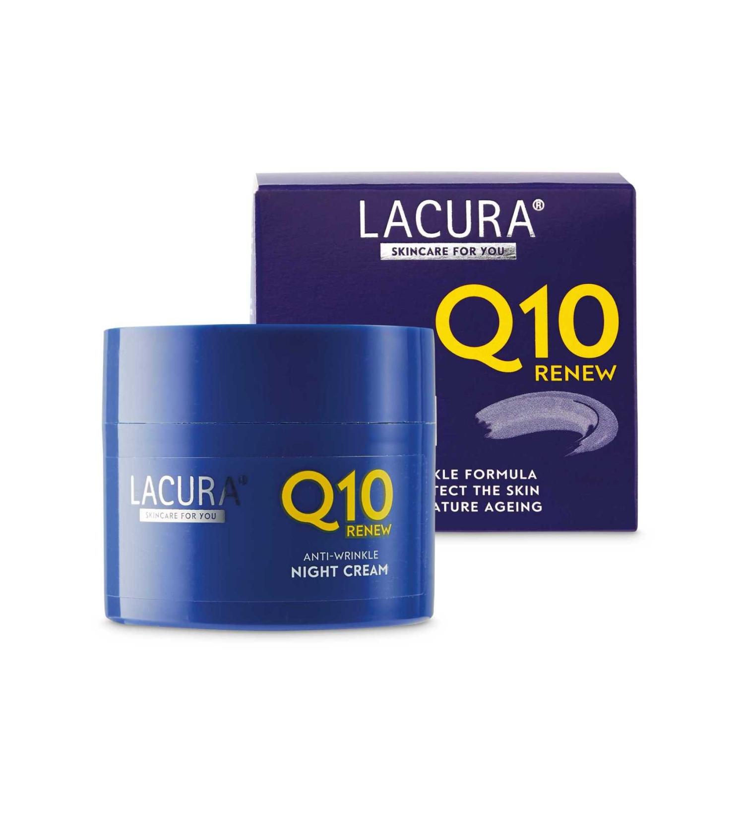Lacura Anti-Wrinkle Coenzyme Q10 Night Cream With Retinol for All Skin Types - Buy Online on GoSupps.com