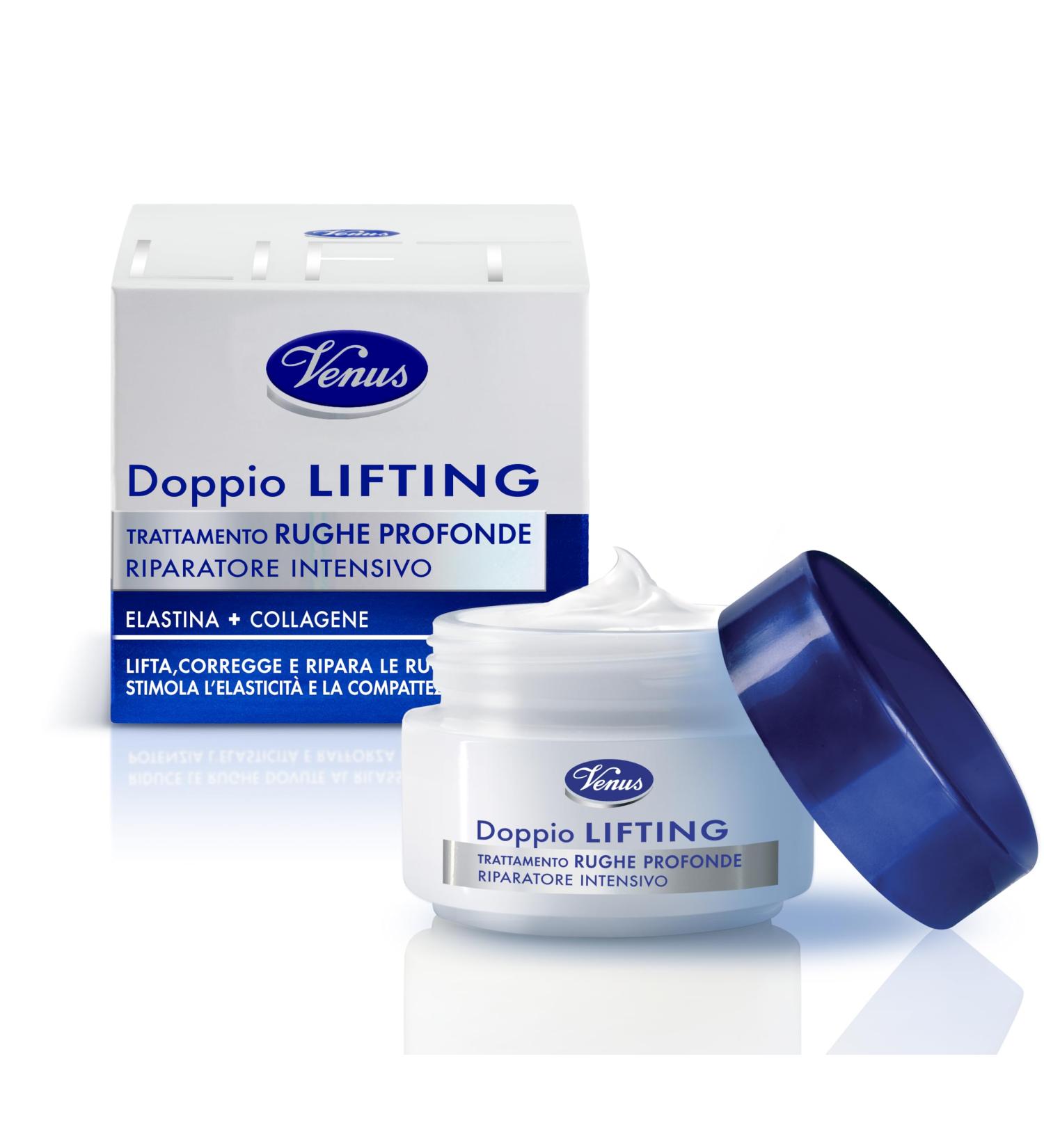 Venus, double lifting deep wrinkle treatment, intensive repairer with elasticity and collagen, reduces wrinkles and firms the skin, boosts elasticity, 50 ml, clinically tested