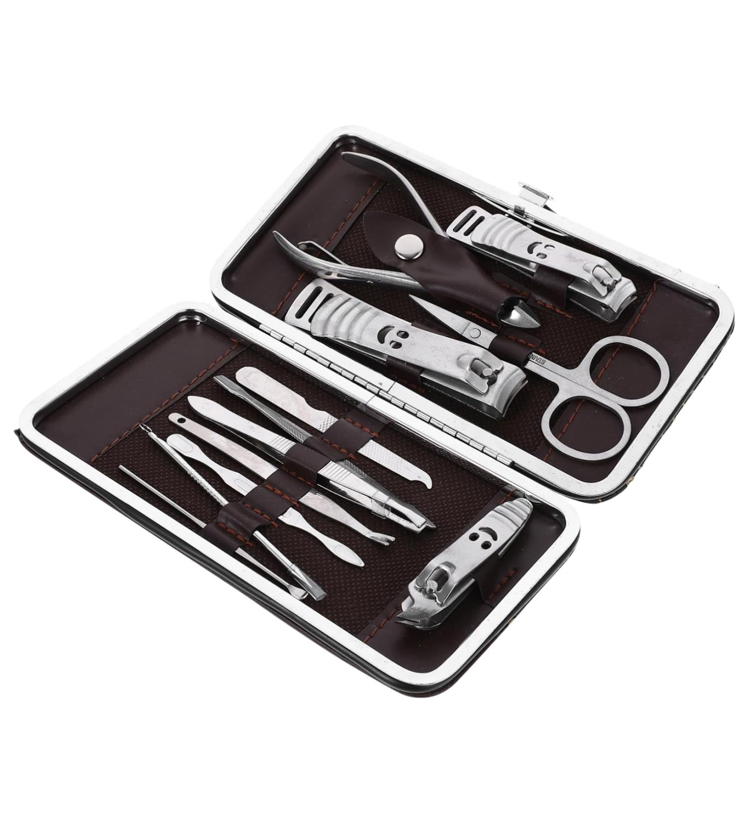 12 Piece Nail Care Set Manicure Kit Trimmer Nail Clippers Stainless Steel Manicure Tools Professional Nail Kit Stainless Steel Set Nail Suite 12-Piece Set - Buy Online on GoSupps.com