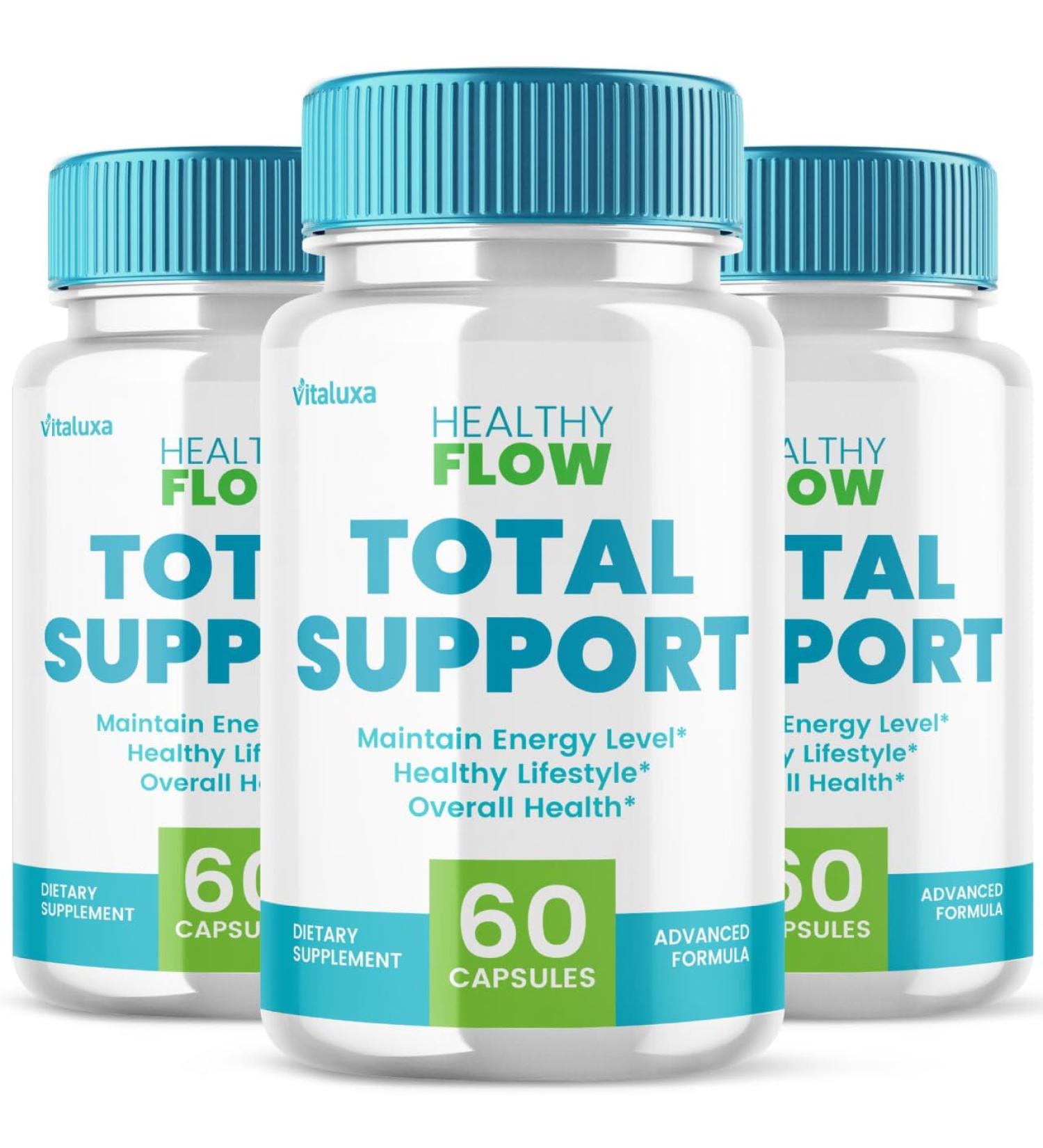 (3 Pack) Healthy Flow Capsules Healthy Flow Total Support Pills with All Natural Ingredients Advanced Formula Supplement for Overall Wellness with Max Strength Vitamins Women and Men (180 Capsules) - Buy Online on GoSupps.com