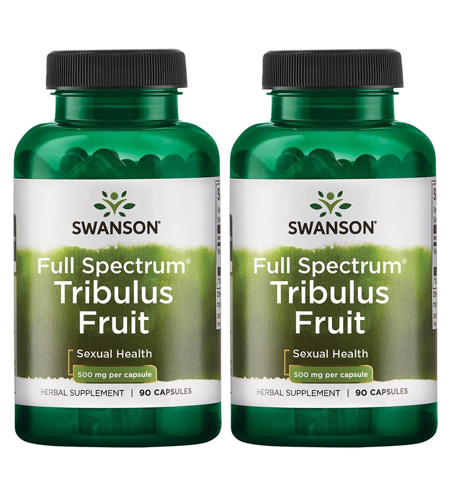 Swanson Full Spectrum Tribulus Fruit 500mg 90 Capsules - Pack of 2 - Buy Online on GoSupps.com