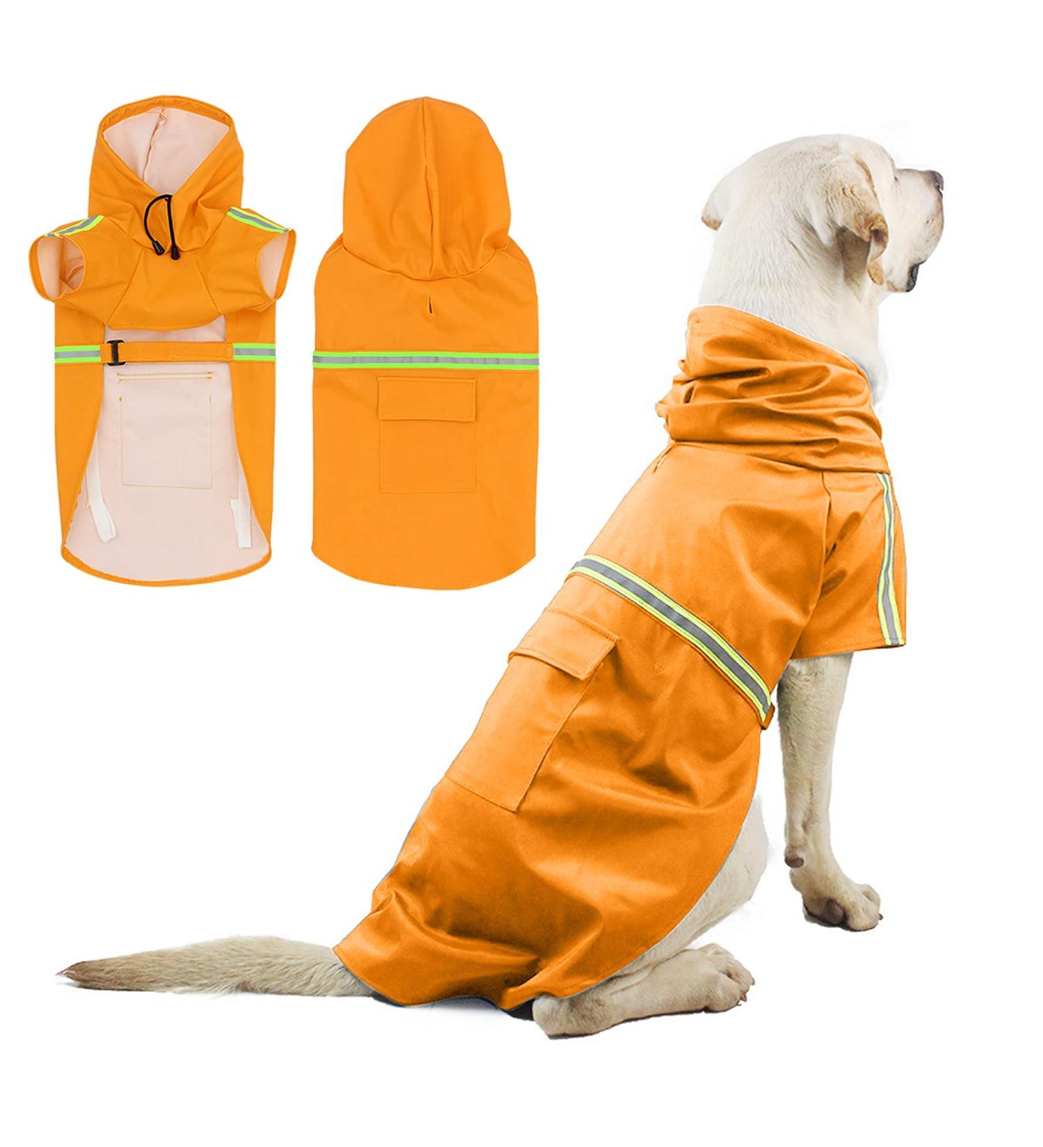 PETCUTE Waterproof Dog Raincoat - Windproof Adjustable & Reflective for All Sizes - Perfect for Rainy Days! - Buy Online on GoSupps.com