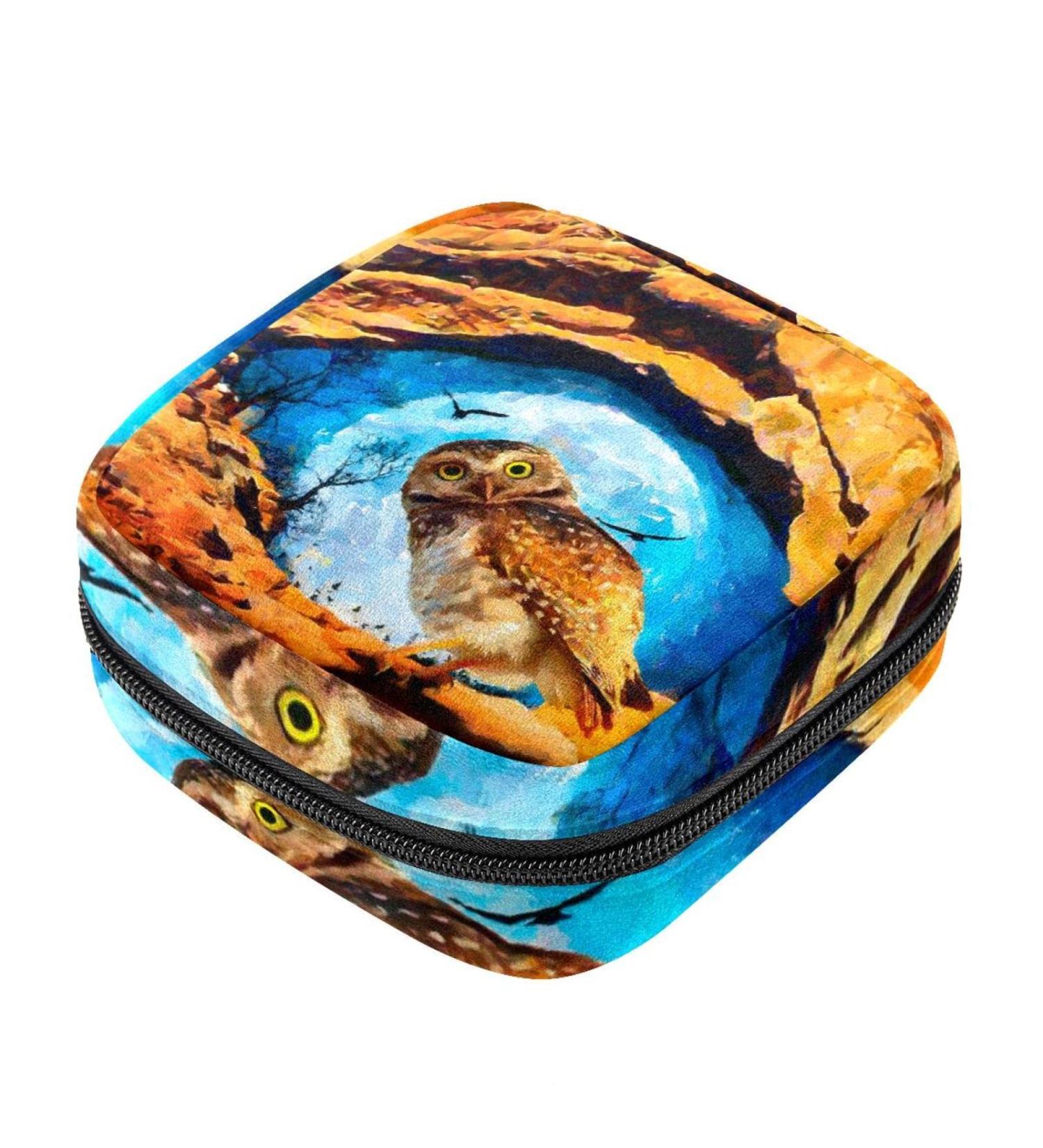 Buy Owl Menstrual Bag with Zipper for Women & Girls - Stylish & Practical | International Shipping Available - Buy Online on GoSupps.com