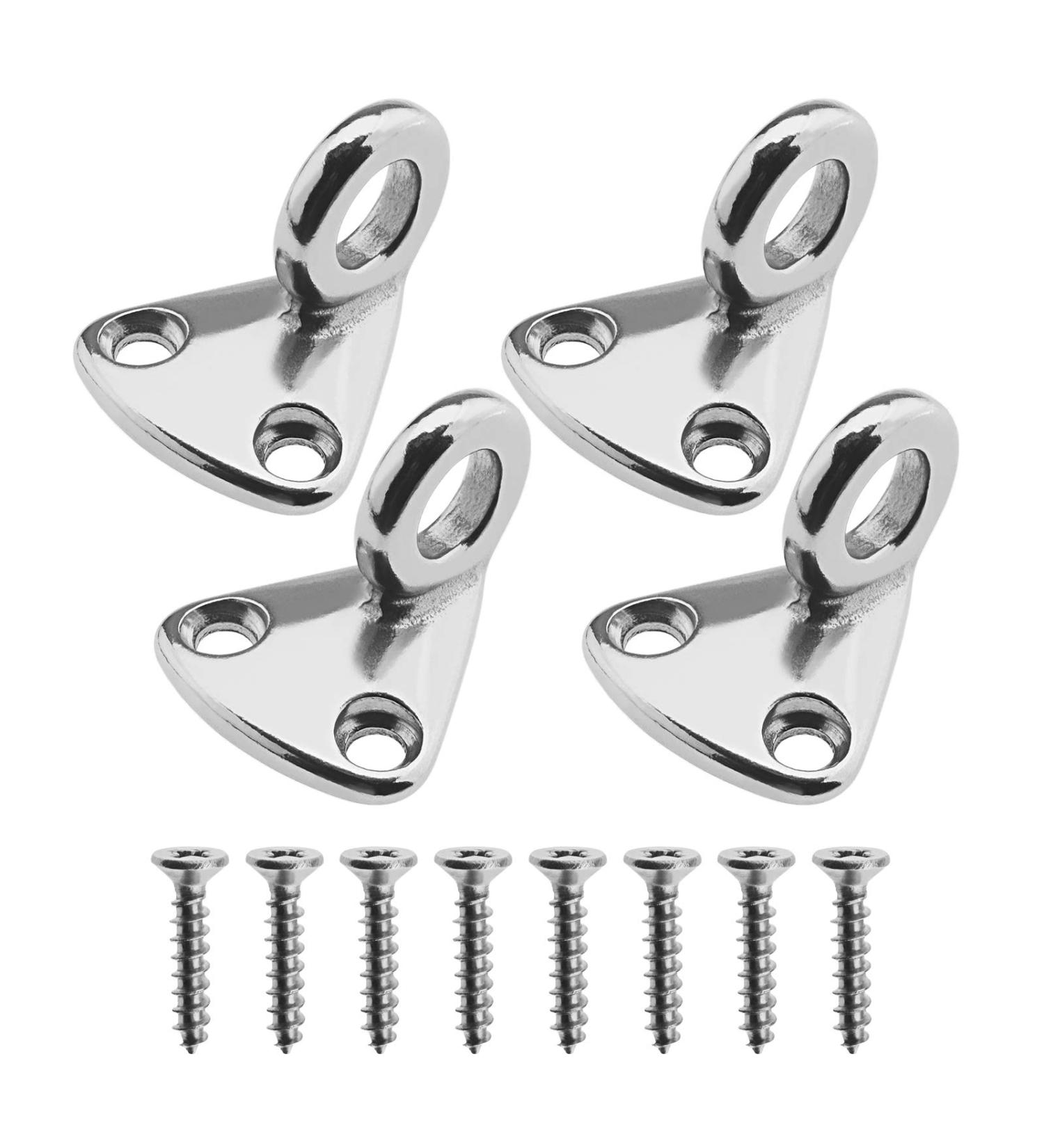 4Pcs Marine Grade 316 Stainless Steel Fending Pad Eye Fender Hook w/ Screws - Boat Ship Deck Hardware - Buy Online on GoSupps.com