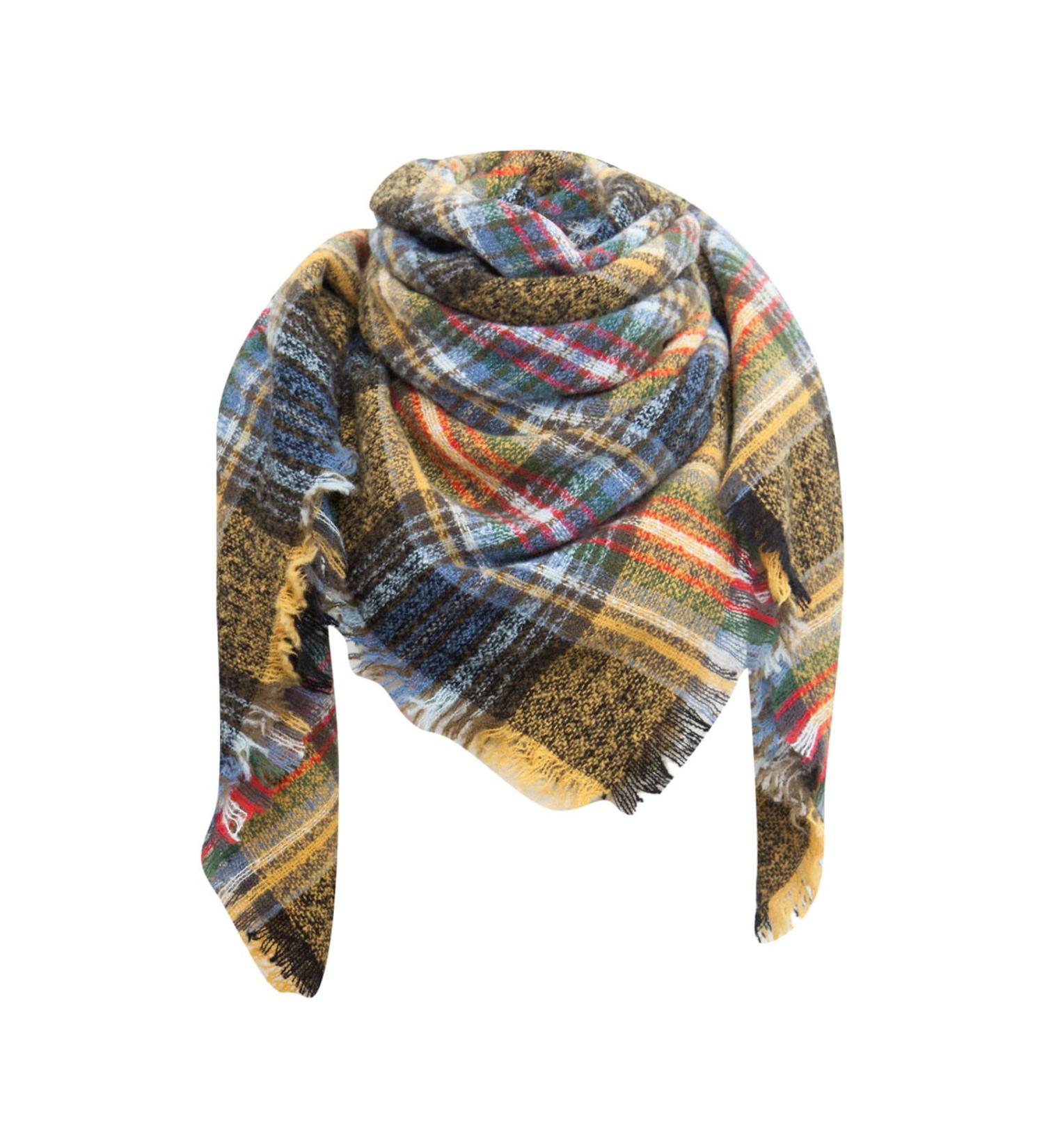 Buy Hanxiulin Women's Warm Cotton Black Scarves with Buttons - Casual Wrap & Turban Style - Triangular Yellow Bib - Buy Online on GoSupps.com