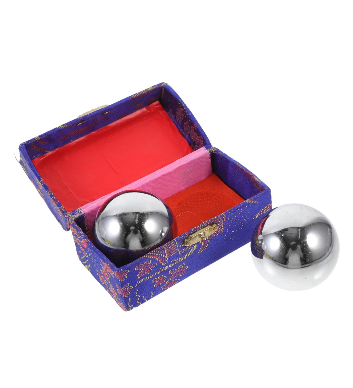 Healvian 2-in-1 Fitness Handball & Massage Ball for Seniors | Brass Relaxation & Hand Rolling Device for Ultimate Stress Relief - Buy Online on GoSupps.com