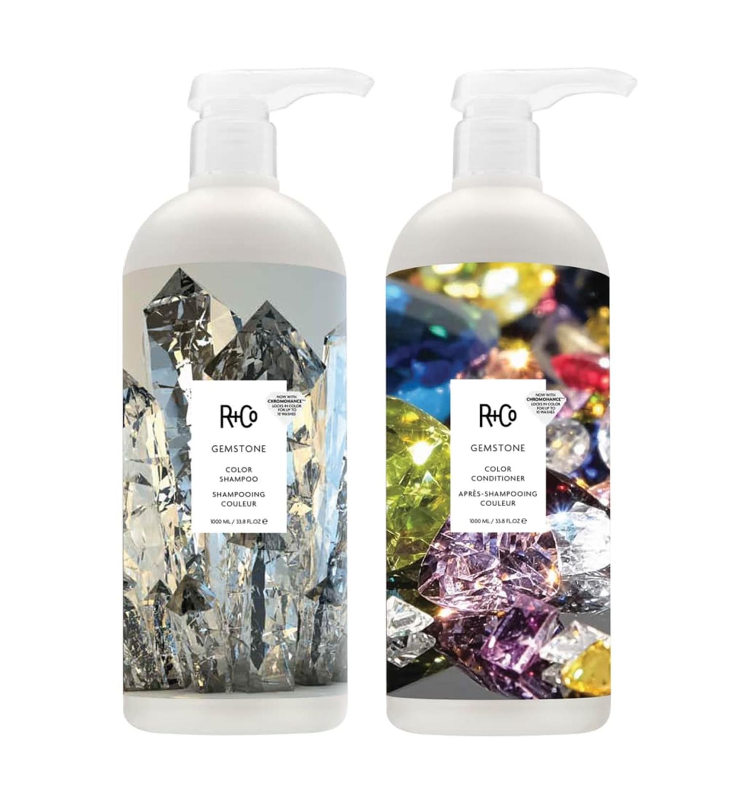 R+Co Gemstone Color Shampoo & Conditioner Set (1L) | Vegan Cruelty-Free Frizz Control Repairs Hair Color - Buy Online on GoSupps.com