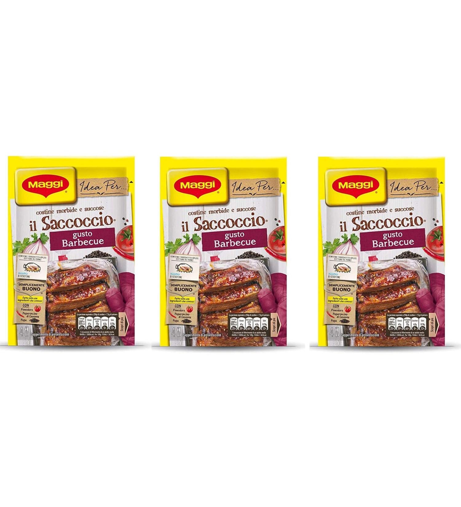 Buitoni Maggi il Saccoccio Barbecue powdered spices for fried pork ribs 34 g soft and delicious pork ribs powder flavor