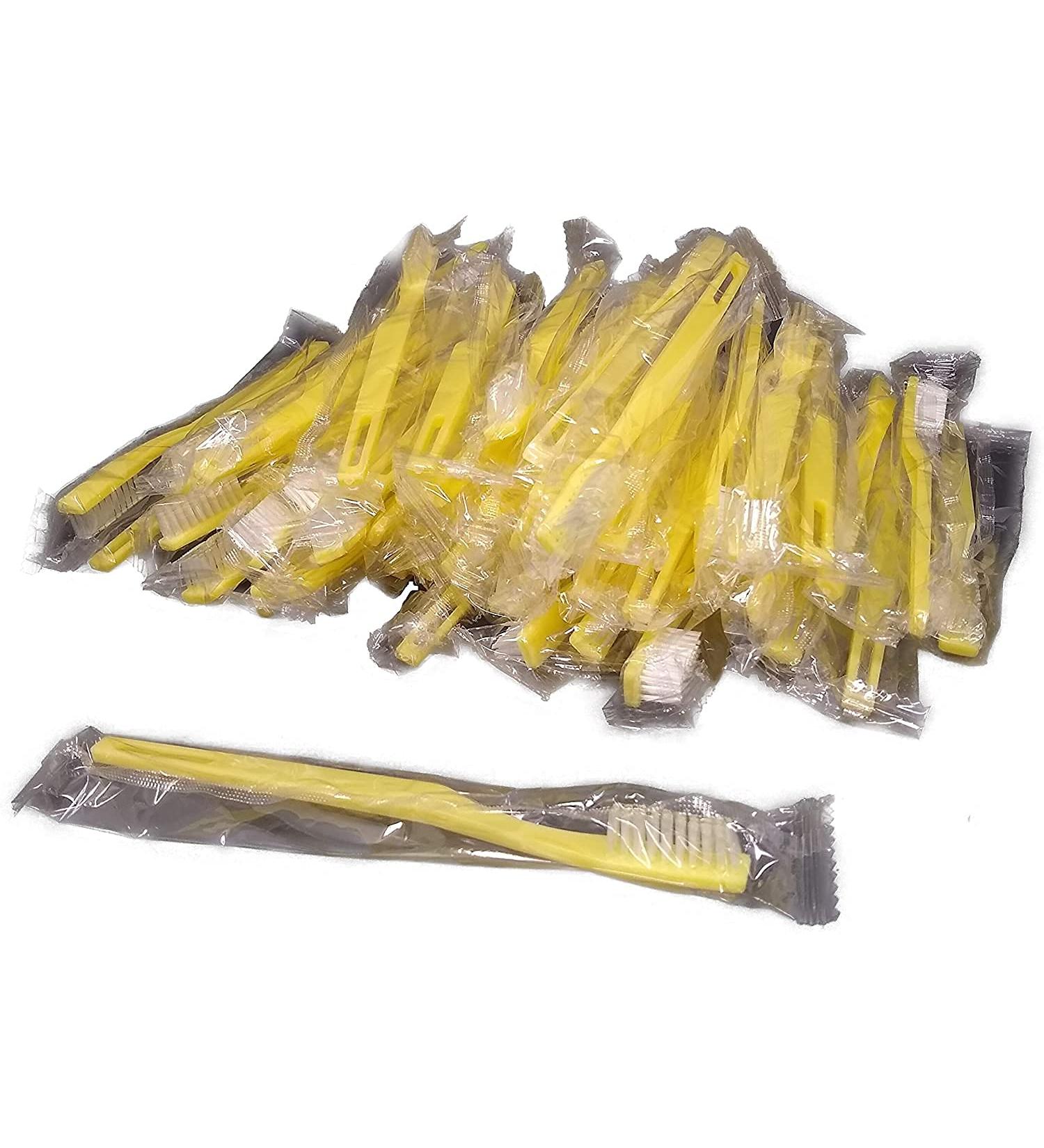 Individually Wrapped Disposable Toothbrushes [Pack of 24] - Travel and Guest Room Essentials with Comfortable Bristles - Buy Online on GoSupps.com