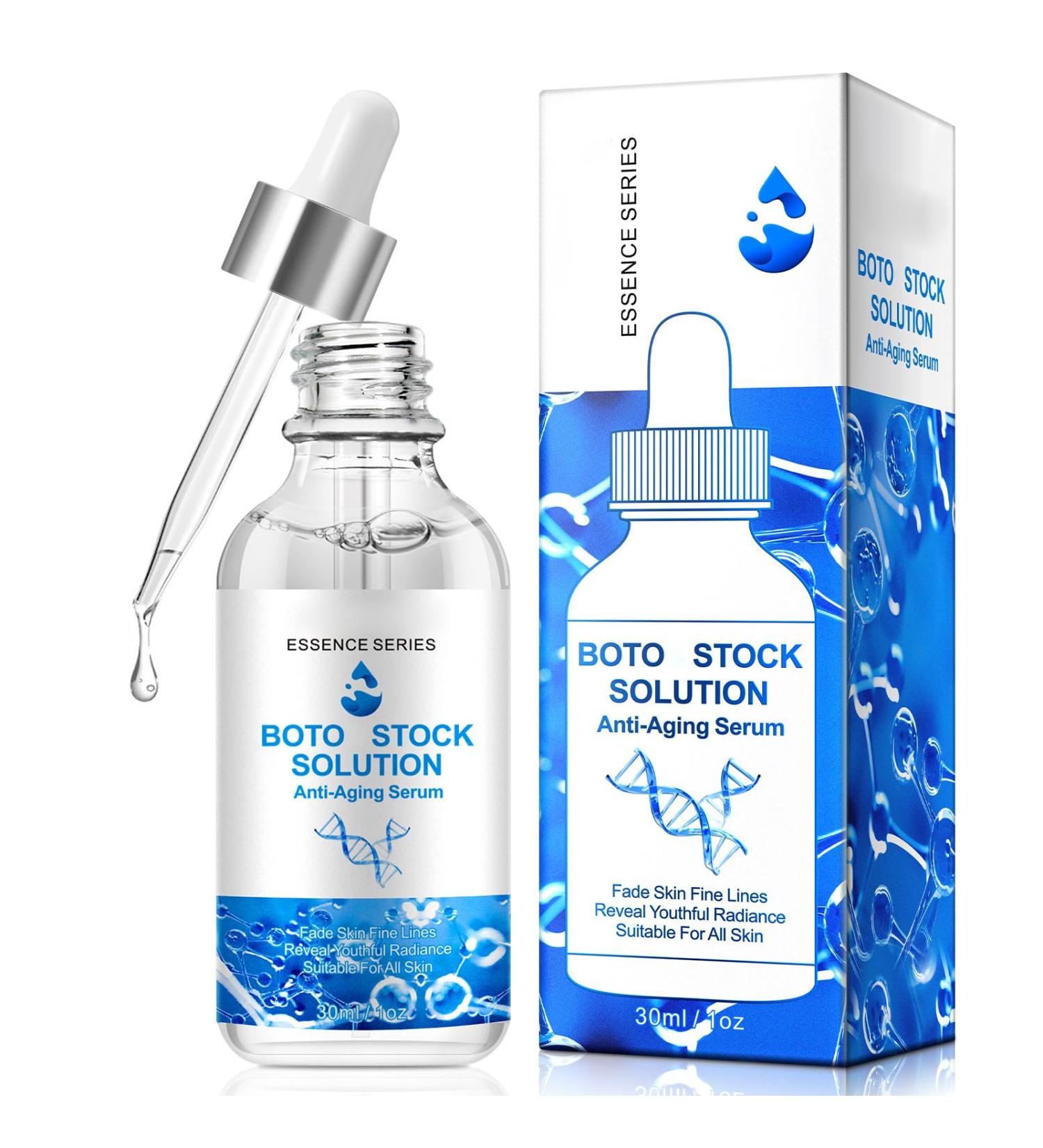 Boto-x Stock Solution Facial Serum - Boto-x Stock Anti Aging Serum for Face - Anti Aging Hyaluronic Acid Serum for Face - Instant Face Tightening - to Plump and Smooth Skin for All Skin Types