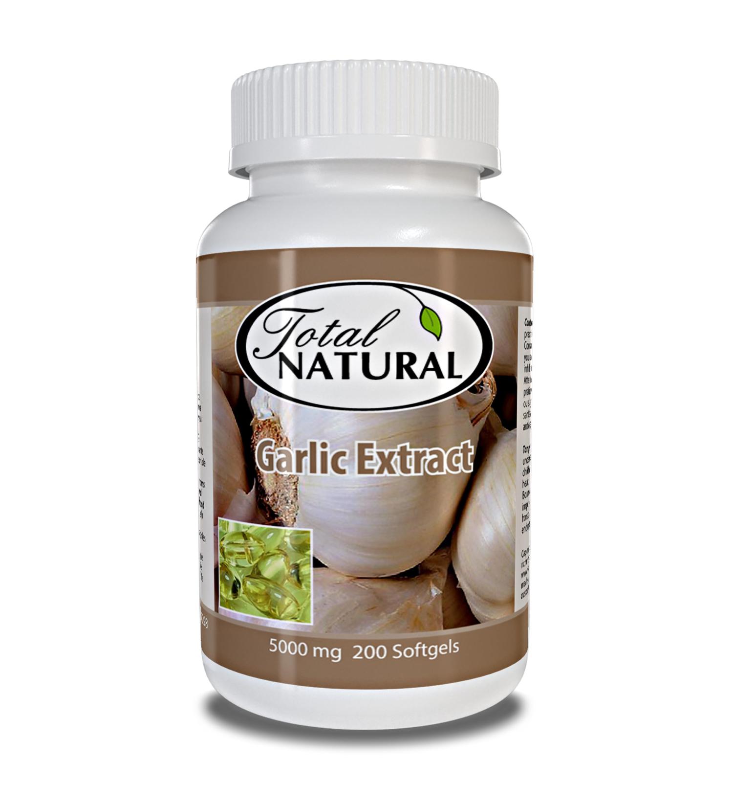 Garlic Extract 5000mg 200 Count Bottle of Softgels 12 Bottles by Total Natural Safe and Natural Cardiovascular Health Supplement for Men and Women GMP Premium Ingredients - Buy Online on GoSupps.com